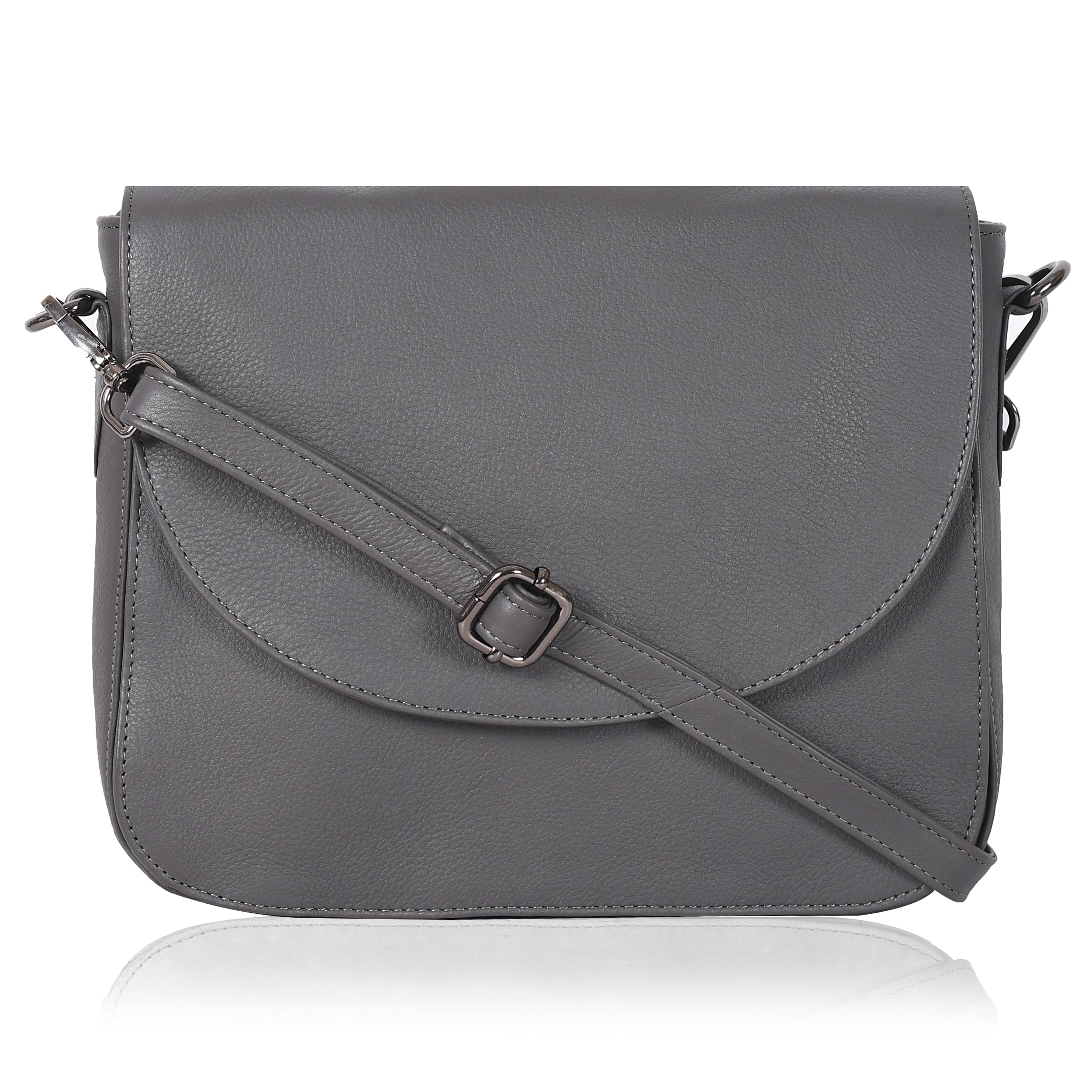 Vintage Genuine Leather Crossbody Purse for Women - Adjustable Strap, Phone Pocket & Inner Zipper | Perfect for Everyday Use, Travel & Shopping