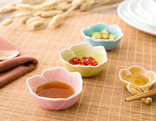WOIWO 3-Piece Creative Ceramic Condiment Dishes Set - Glazed Sauce Bowls for Soy Sauce, Vinegar & Snacks - Elegant Kitchen & Dining Tableware for Restaurants, Home Use & Party Serving