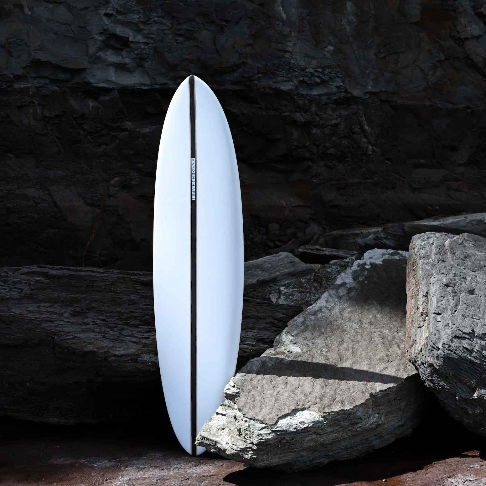Haydenshapes Mid Length Glider 8'1 Surfboard - Premium PU Construction with FCS2 Fin System - Perfect for Small to Medium Waves and Coastal Cruising