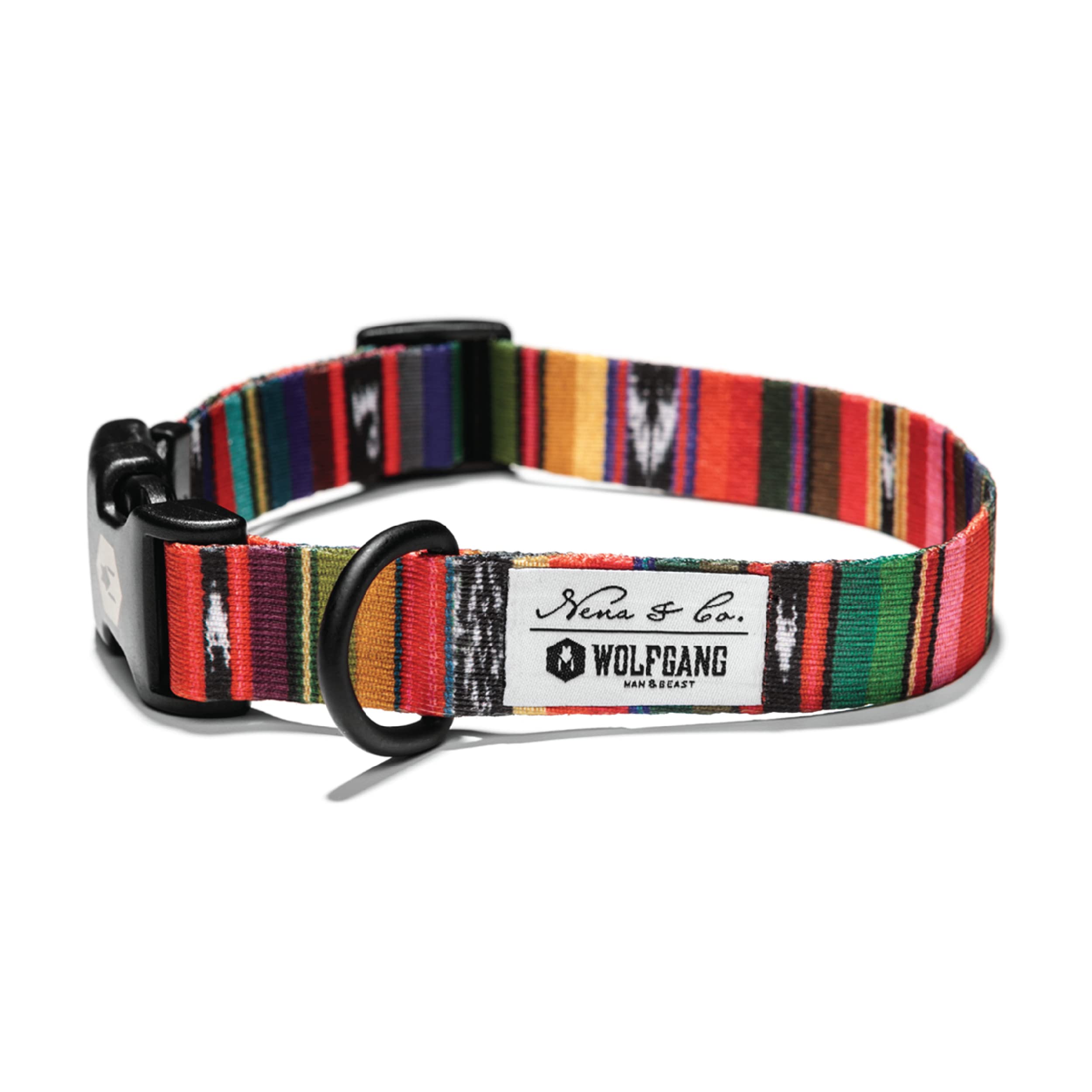 Wolfgang Man & Beast Premium Adjustable Dog Training Collar - Made in USA - Antigua Print - Medium (1