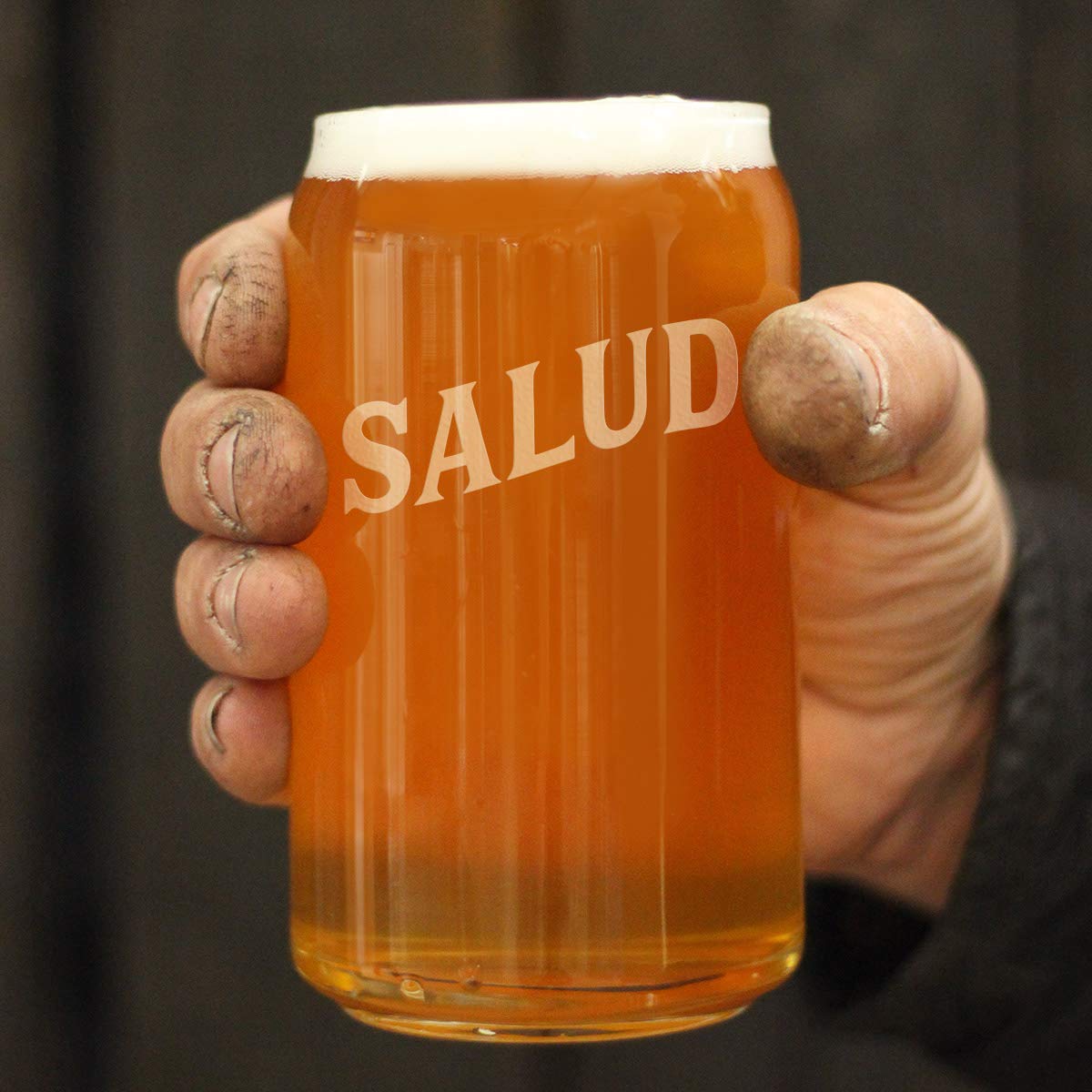 Salud Spanish Cheers Beer Can Pint Glass - 16oz Cute Spain & Mexico Themed Gift for Women - Perfect for Cinco de Mayo, Fiesta Parties & Home Bar Decor