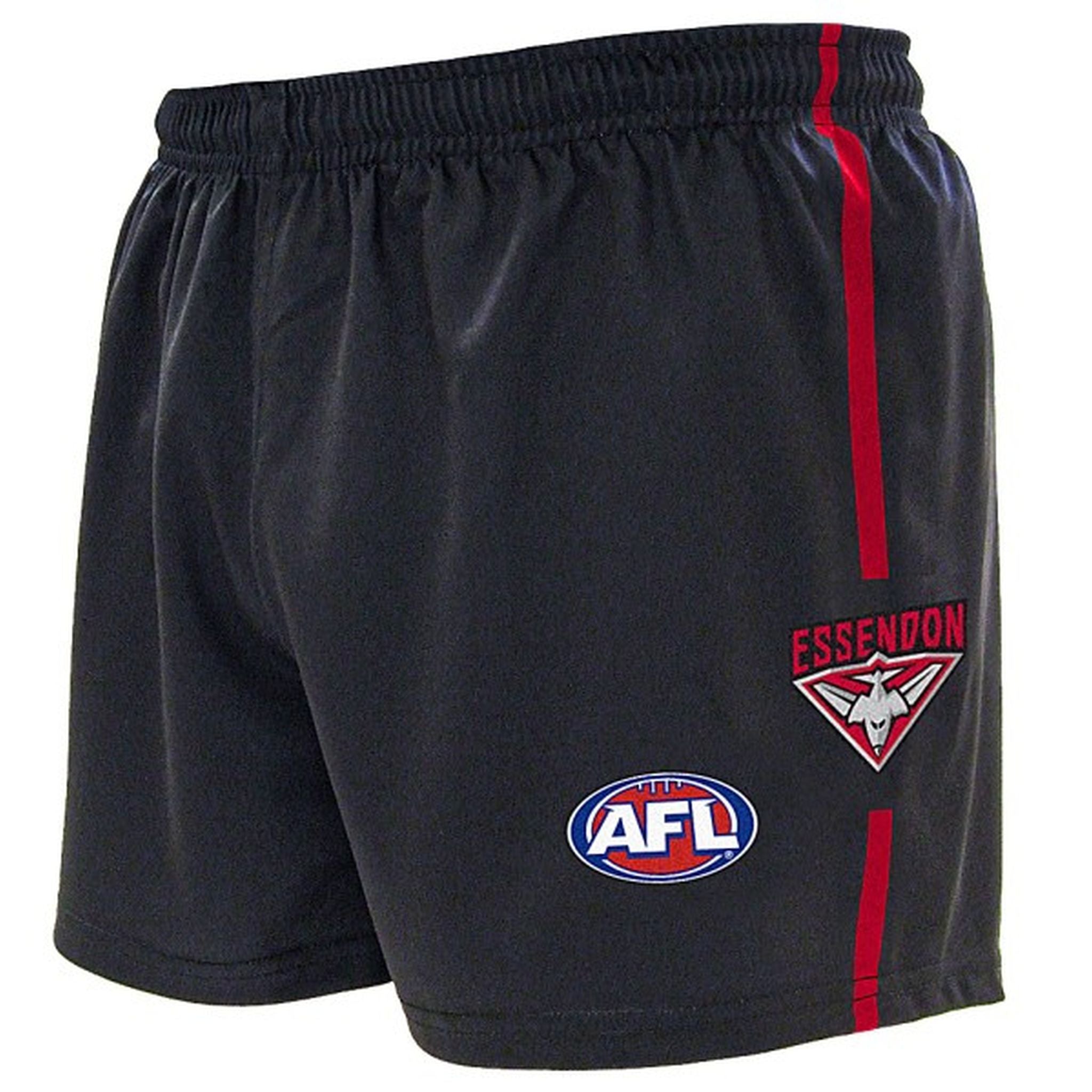 Burley Sekem Essendon Bombers AFL Replica Kids Shorts - Official Team Apparel for Young Fans | Perfect for Games, Training & School Sports