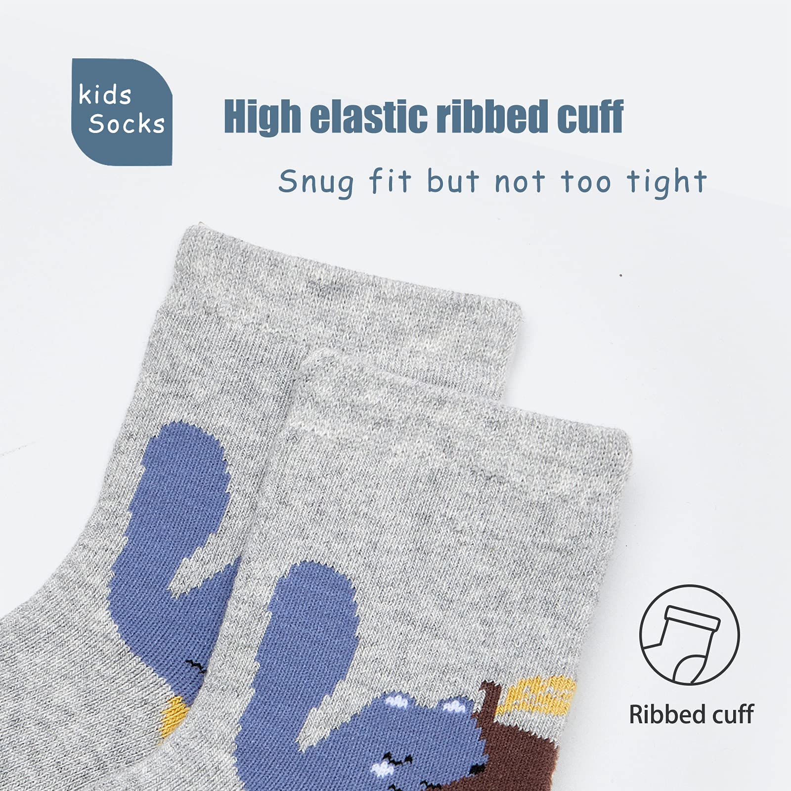 Boys Winter Socks 6-Pack - Warm Thermal Crew Socks for Kids - Perfect for Snow & Cold Weather