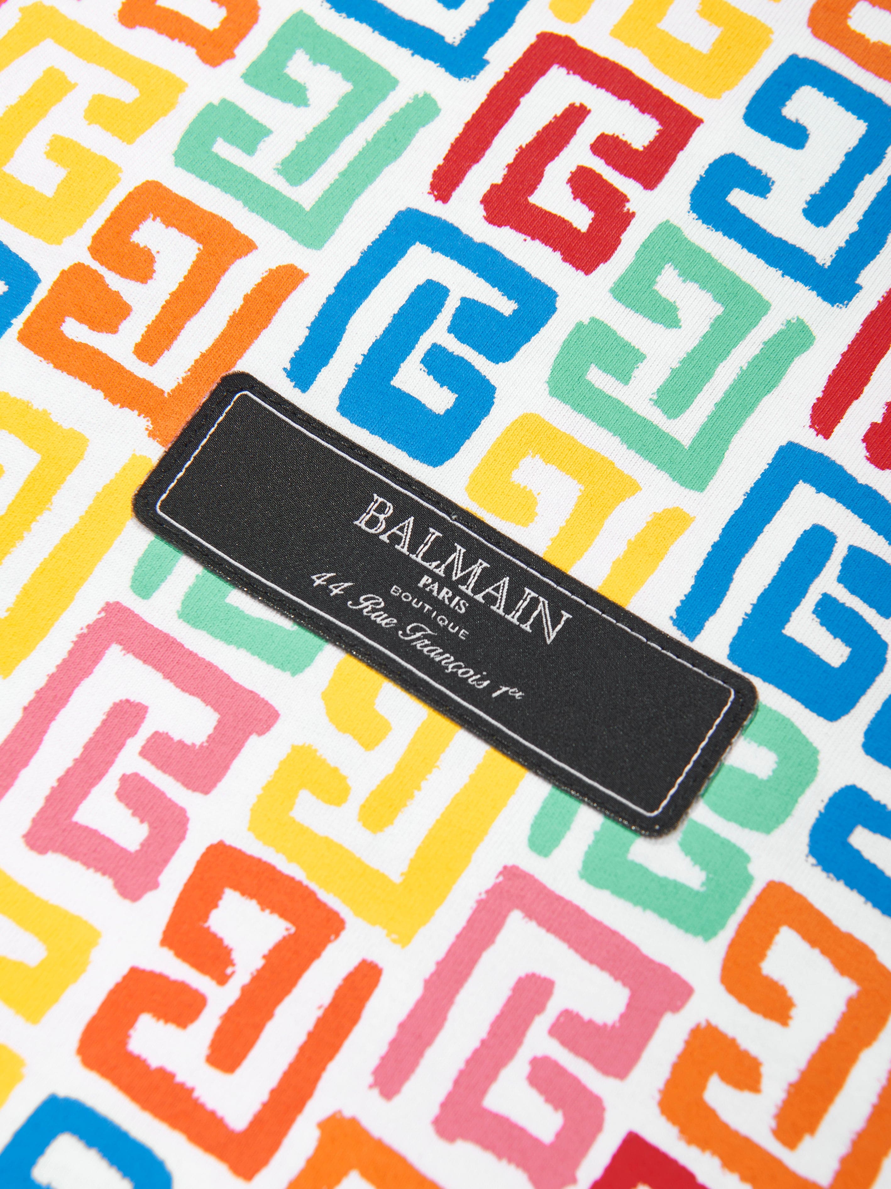 Balmain Girls Monogram Jersey Dress - Multicolor Striped Casual Outfit for Kids | Perfect for Playdates, Parties, and Everyday Wear