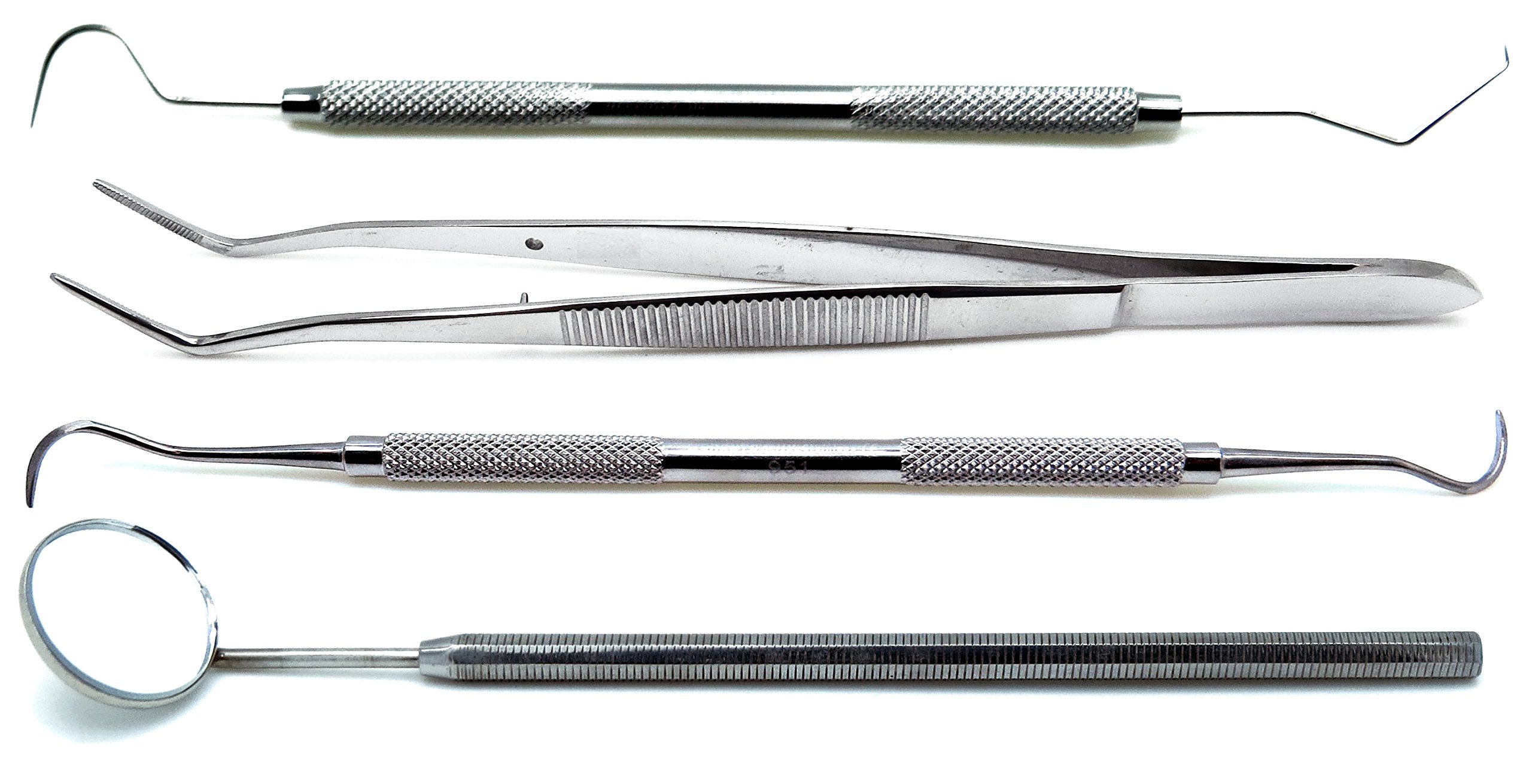 40 Pcs Dental Examination Kit - Mirror 5, Explorer 23/17, Sickle Scalar, Meriam Tweezer - Professional Dental Diagnostic Instruments for Dentists & Hygienists - Perfect for Dental Clinics, Schools & Home Use