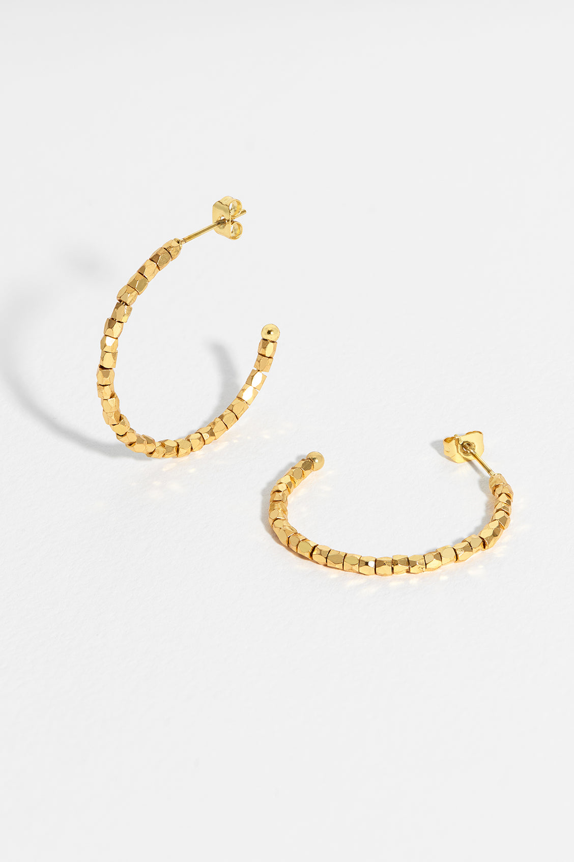 18K Gold Plated Coco Hoop Earrings for Women - Elegant Dangle Earrings for Party, Wedding & Everyday Wear | EBE5313G