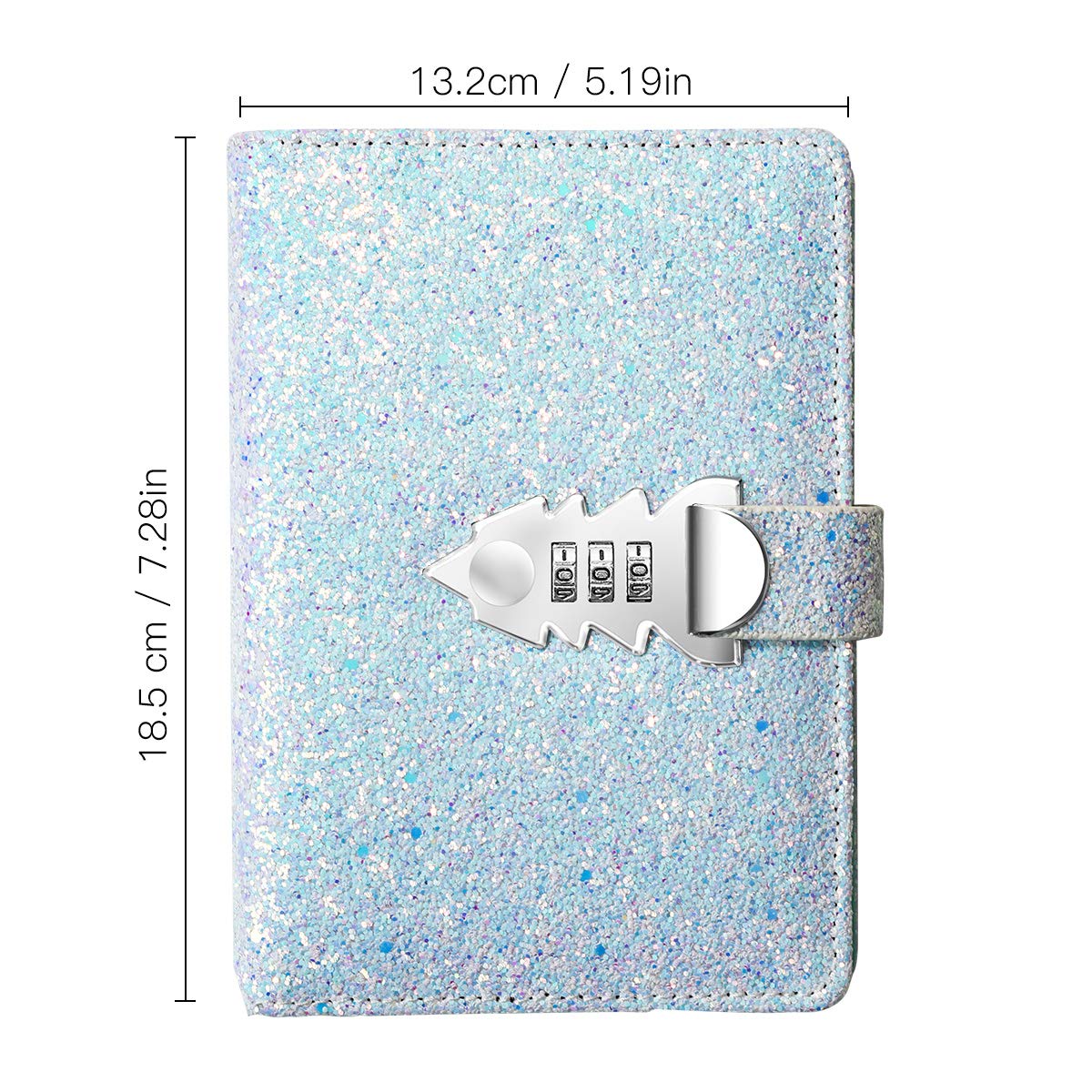 Secure Digital Password Journal with Combination Lock - A6 Refillable Leather Diary Notebook for Women & Teens (White) | Perfect for Personal Thoughts, Travel Journaling & Gift Giving