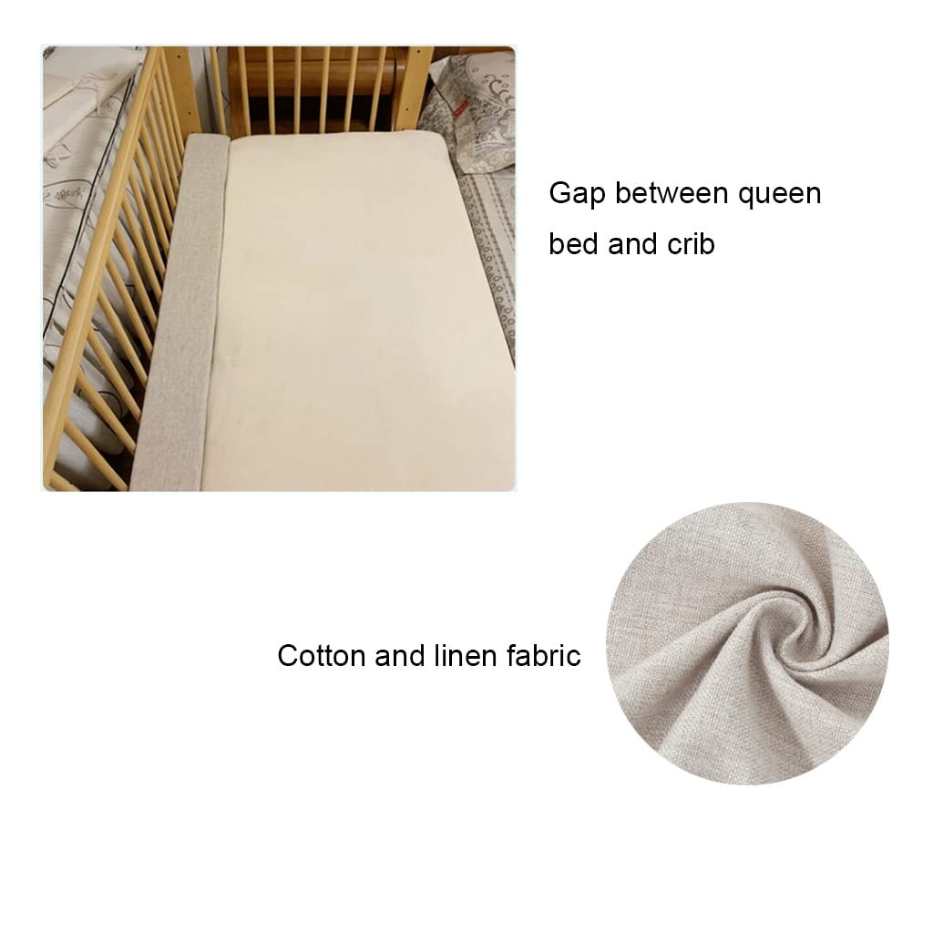 Bed Gap Filler Pillow - 20x18x200cm Light Brown Bolster Pillow for Mattress & Headboard Gap Support, Backrest Positioning & Reading Pillow - Perfect for Bedroom, Nursery, Dorm or Reading Nook