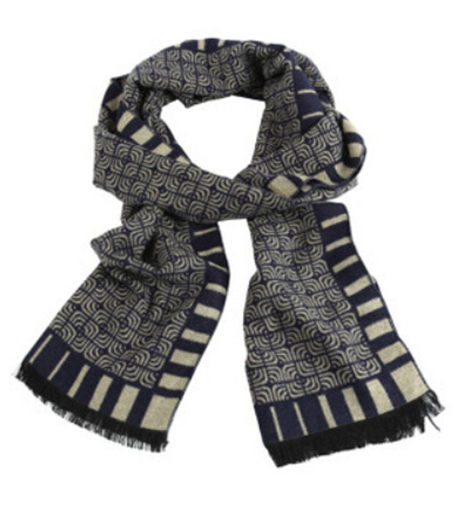 Men's Soft Cotton Fashion Wrap Scarf - Warm Winter Neckwear for Outdoor Activities & Casual Style
