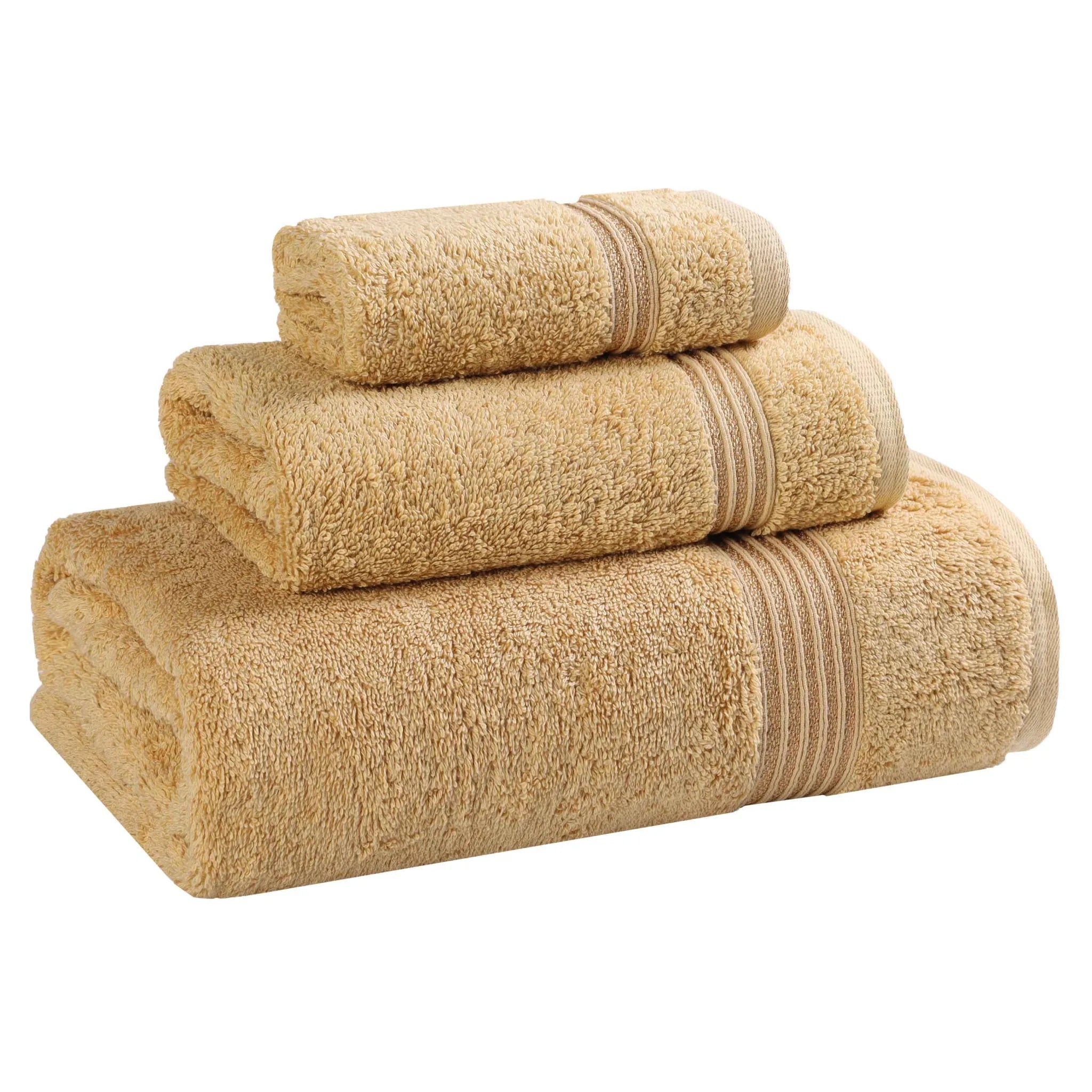 Premium Egyptian Cotton Plush 3-Piece Luxury Bath Towel Set - Ultra Absorbent & Soft for Spa, Bathroom & Hotel Use