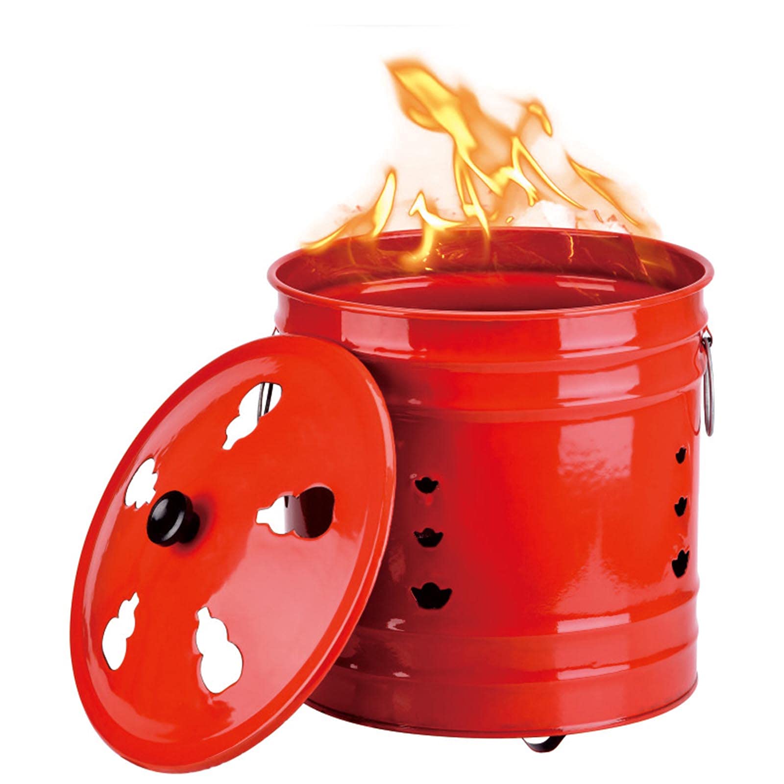 HELOU Portable Garden Incinerator - Small & Large Fire Cage (45*45cm) for Burning Leaves, Waste Paper & Yard Waste | Outdoor Fire Pit for Backyard, Camping & Farm Use