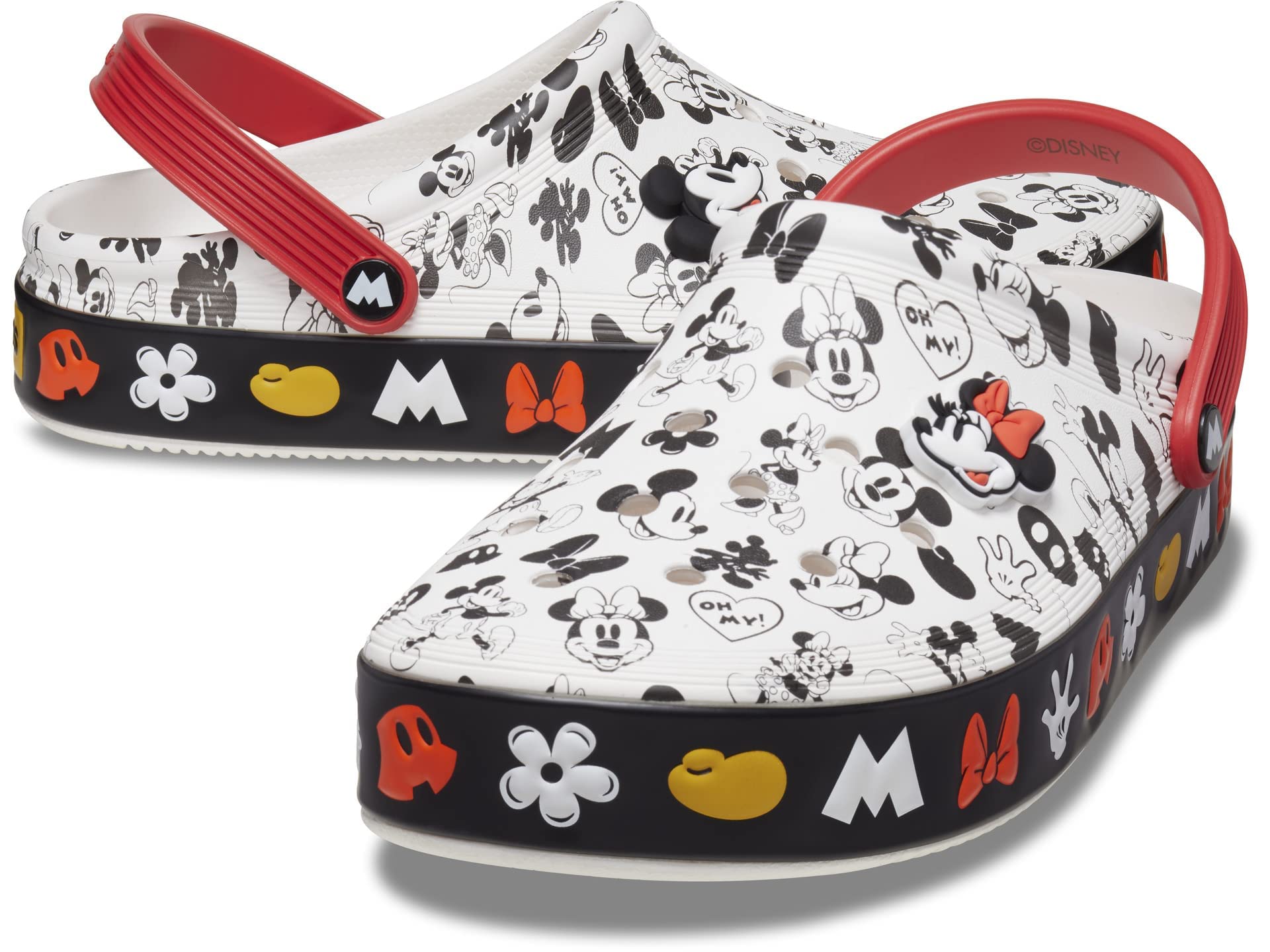 Crocs Unisex-Child Disney Clog | Mickey Mouse & Minnie Mouse Shoes for Kids | Comfortable Water Shoes for Beach, Pool & Outdoor Play