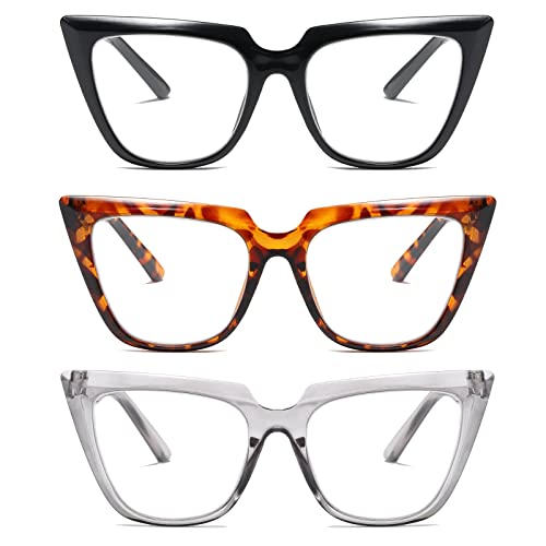 3pcs-black/Tortoiseshell/Grey Transparent