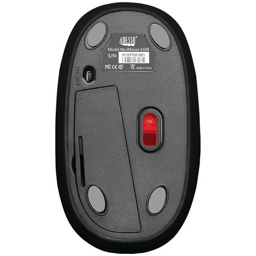 Adesso IMOUSE E60B Wireless Ergonomic Anti-Stress Gel Mouse - Comfortable Computer Mouse for Office, Gaming & Long Work Sessions (Black)