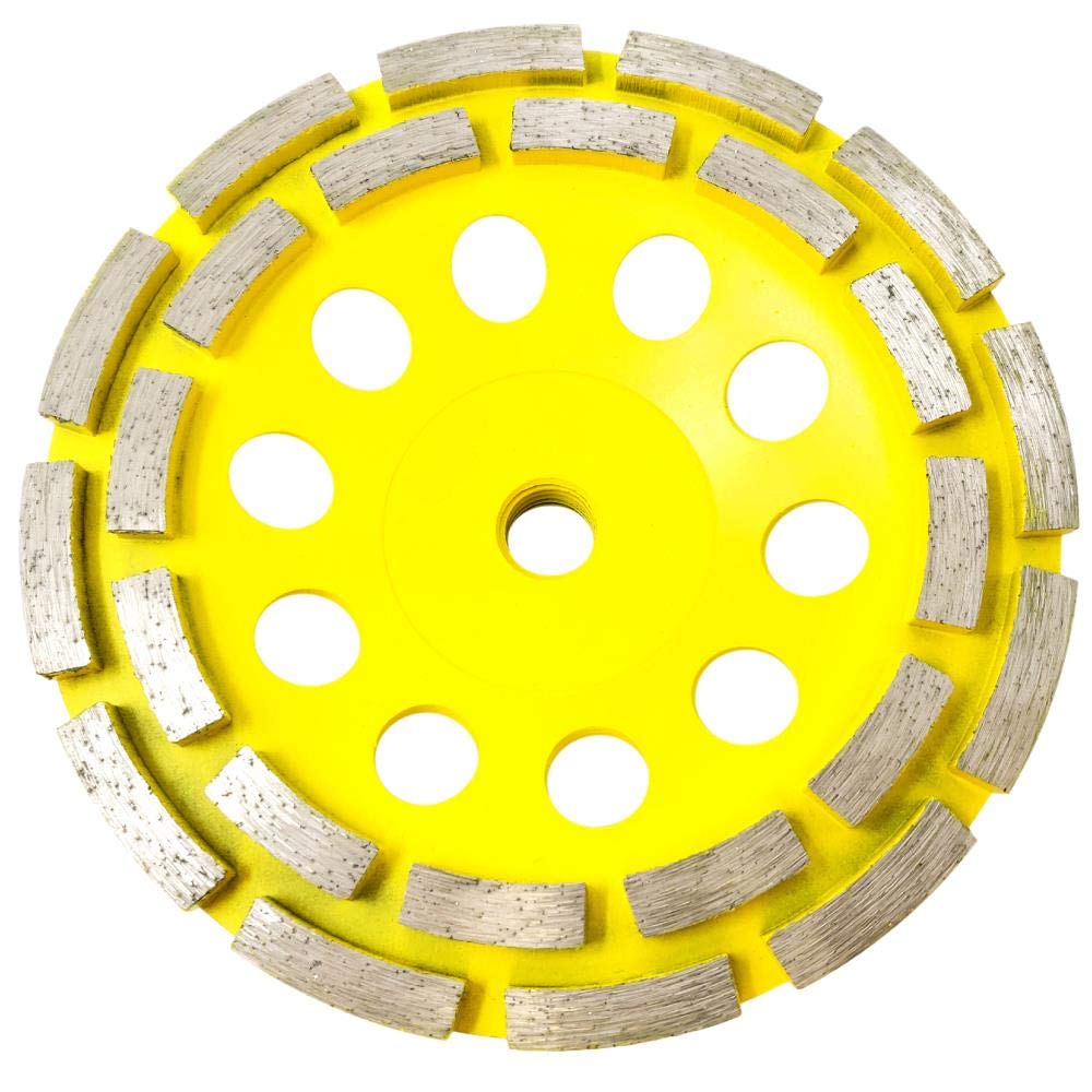 Stadea CWD204H 6 Inch Double Row Diamond Cup Grinding Wheel for Concrete, Masonry, Stone & Granite - Heavy Duty Grinder Disc for Surface Preparation & Renovation Projects