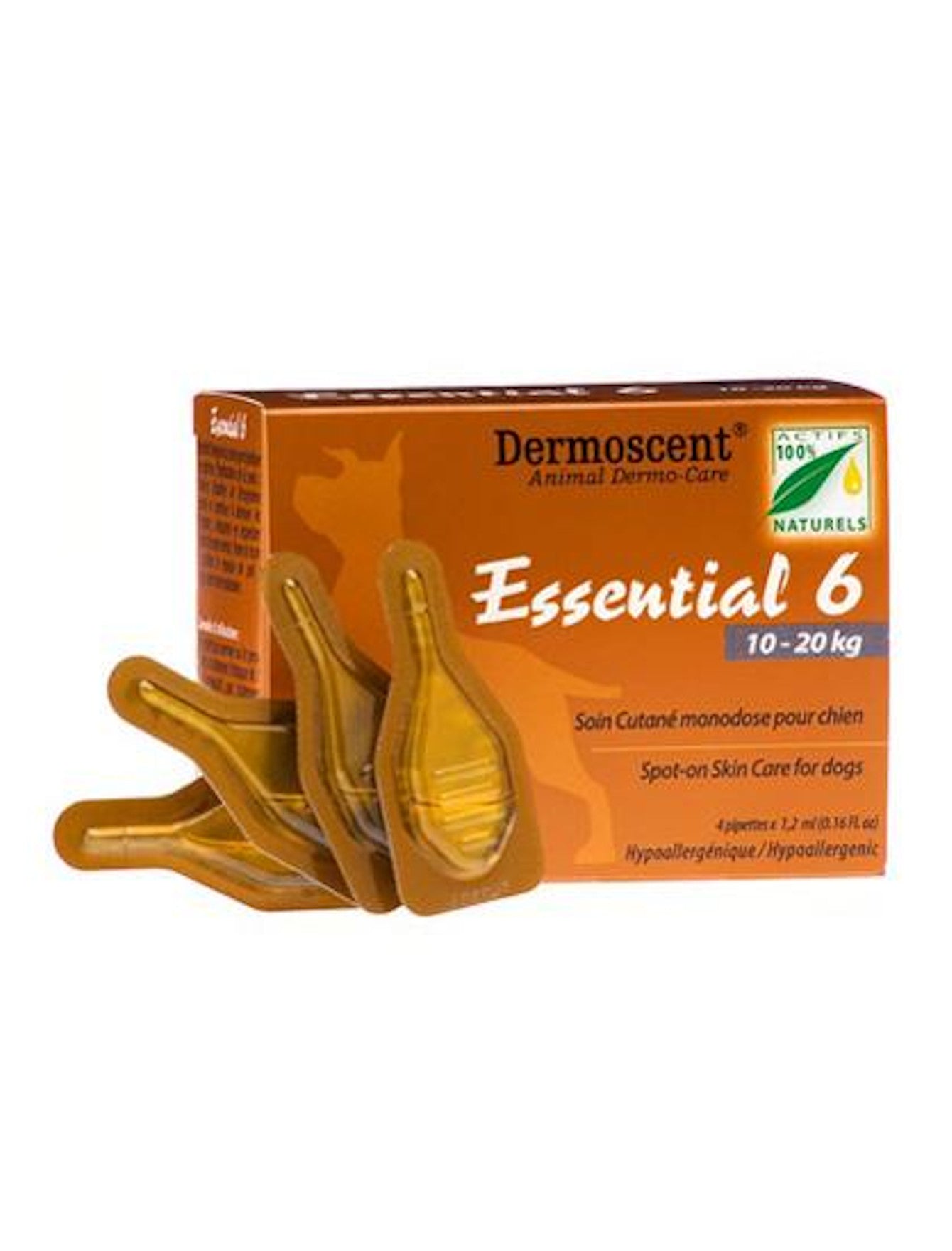 Dermoscent Essential 6 Spot On for Dogs - Flea & Tick Treatment for Small, Medium & Large Dogs | Waterproof Dog Skin Care Solution for Itchy Skin Relief