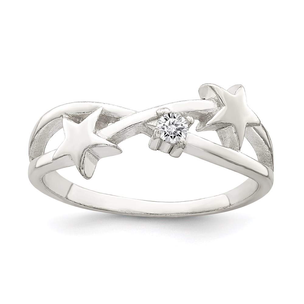 925 Sterling Silver Cubic Zirconia Star Ring for Women - Dainty Zodiac Jewelry Gift for Her - Perfect for Birthdays, Anniversaries & Everyday Elegance