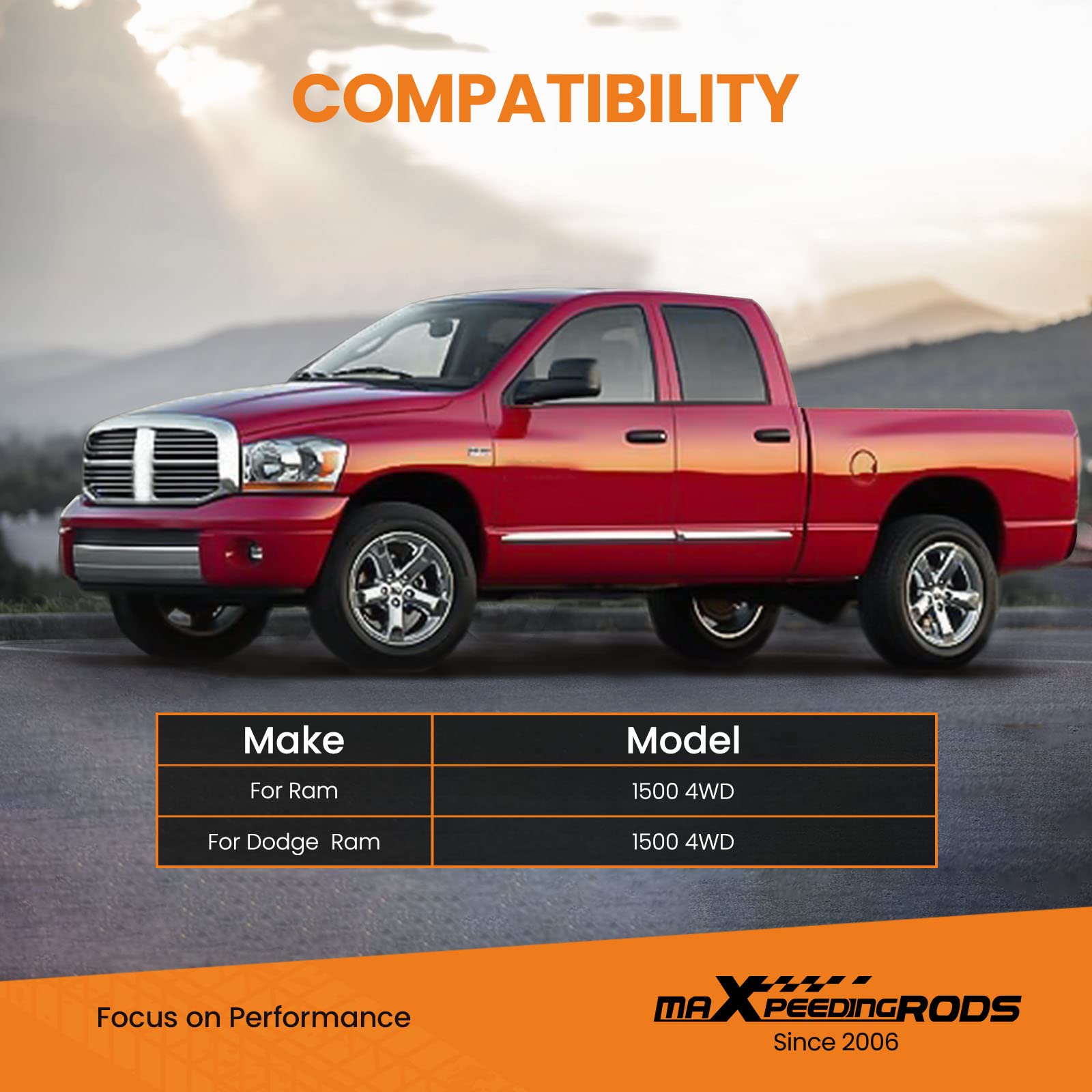 maXpeedingrods 5000 lbs Rear Air Suspension Bags Kit for Dodge Ram 1500 Standard 4WD (2019-2025) - Heavy Duty Air Spring Replacement - Perfect for Towing, Off-Roading & Load Leveling