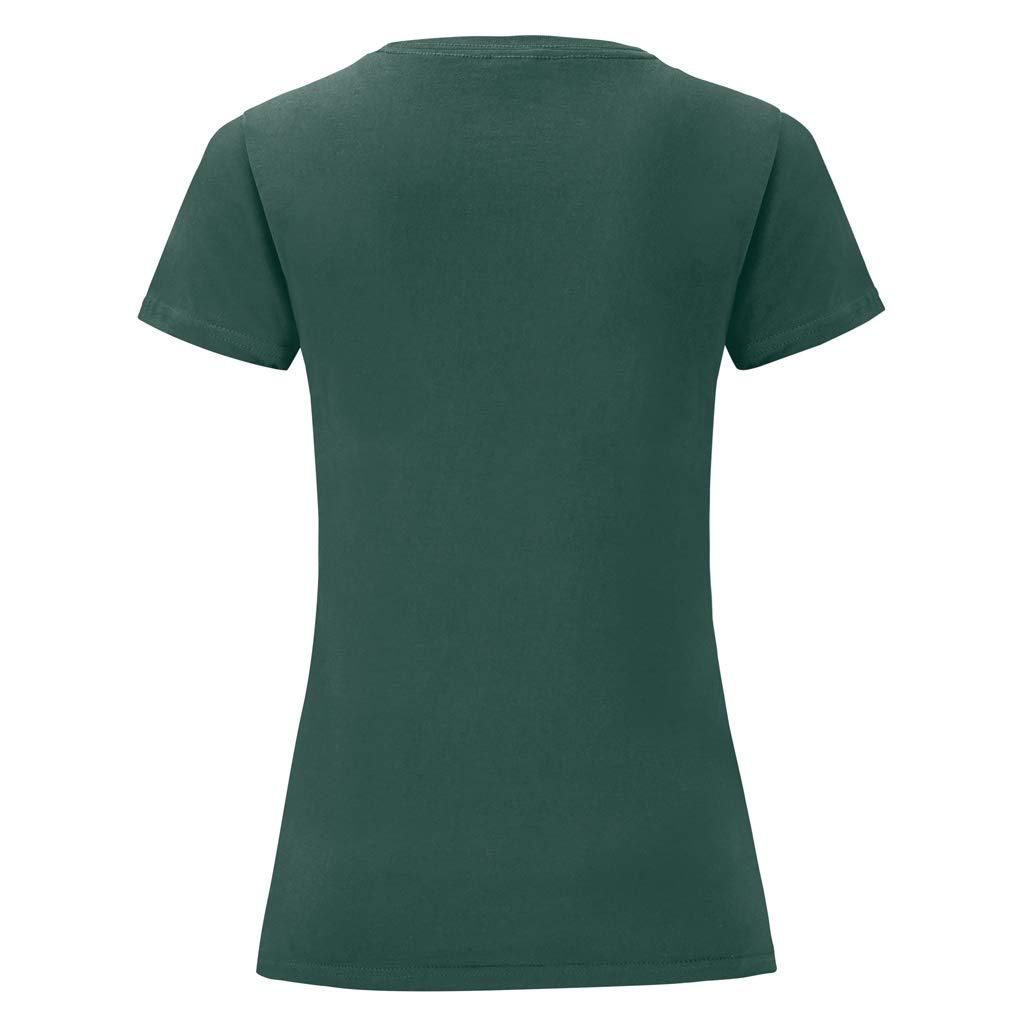 Fruit of the Loom Women's Iconic Cotton T-Shirt - Size Small, Forest Green - Soft Casual Tee for Everyday Wear, Gym & Lounge
