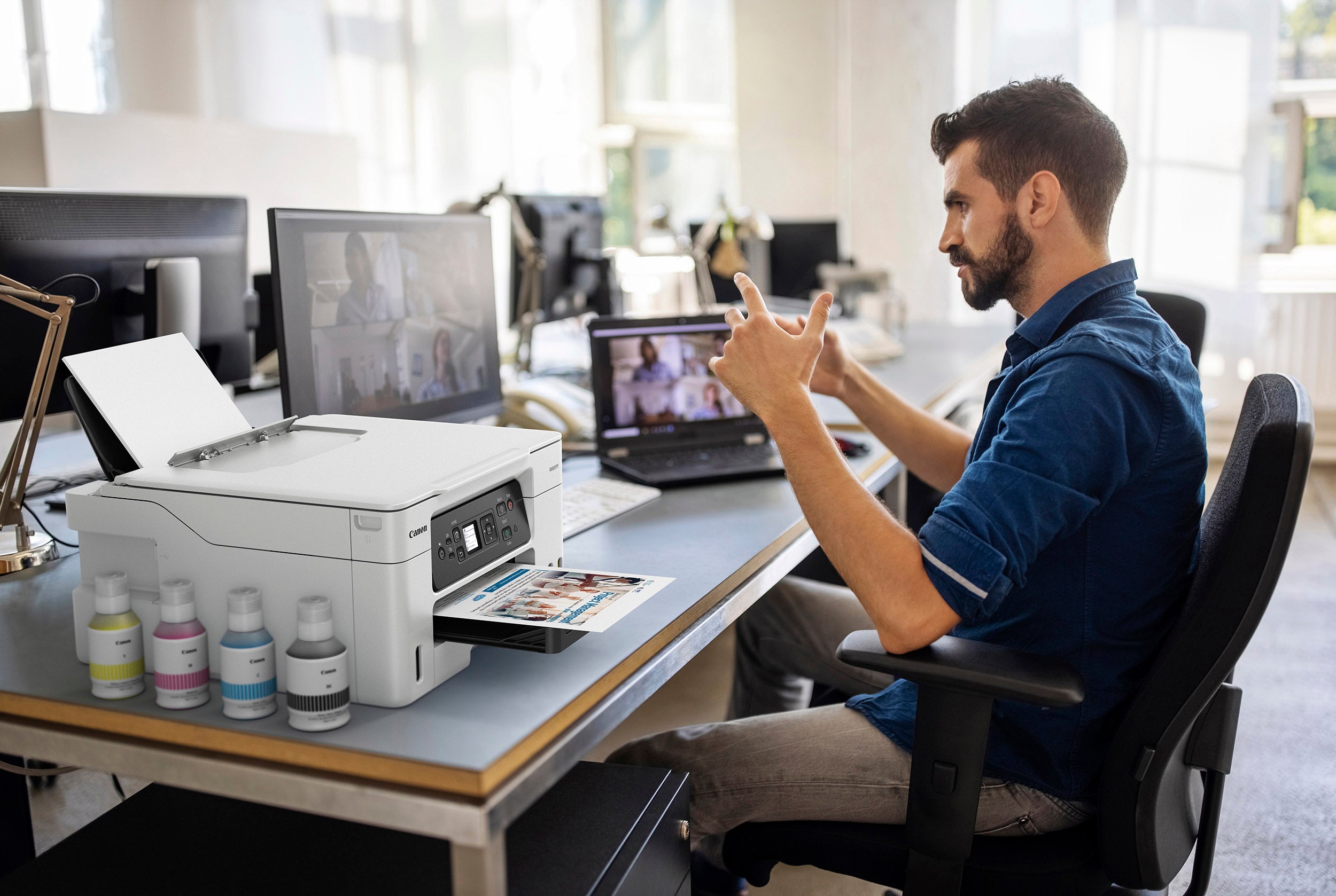 Canon MAXIFY GX4070 Business Inkjet All-in-One Printer - High Volume Printing for Office, Home Office & Small Business Use