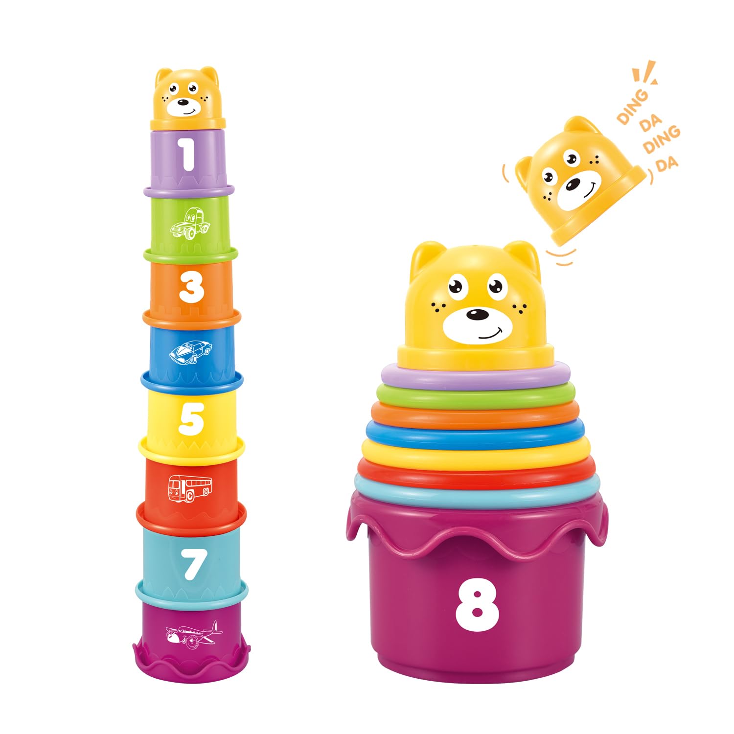 Montessori Baby Stacking Nesting Cups - Educational Toys for 6-12 Month Olds | Developmental Learning Gift for 1 Year Old Toddlers | Perfect for Sensory Play & Early Childhood Education