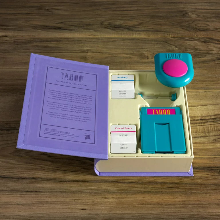 WS Game Co. Taboo Vintage Bookshelf Edition - Classic Party Board Game for Adults & Families | Perfect for Game Nights, Social Gatherings & Icebreaker Activities