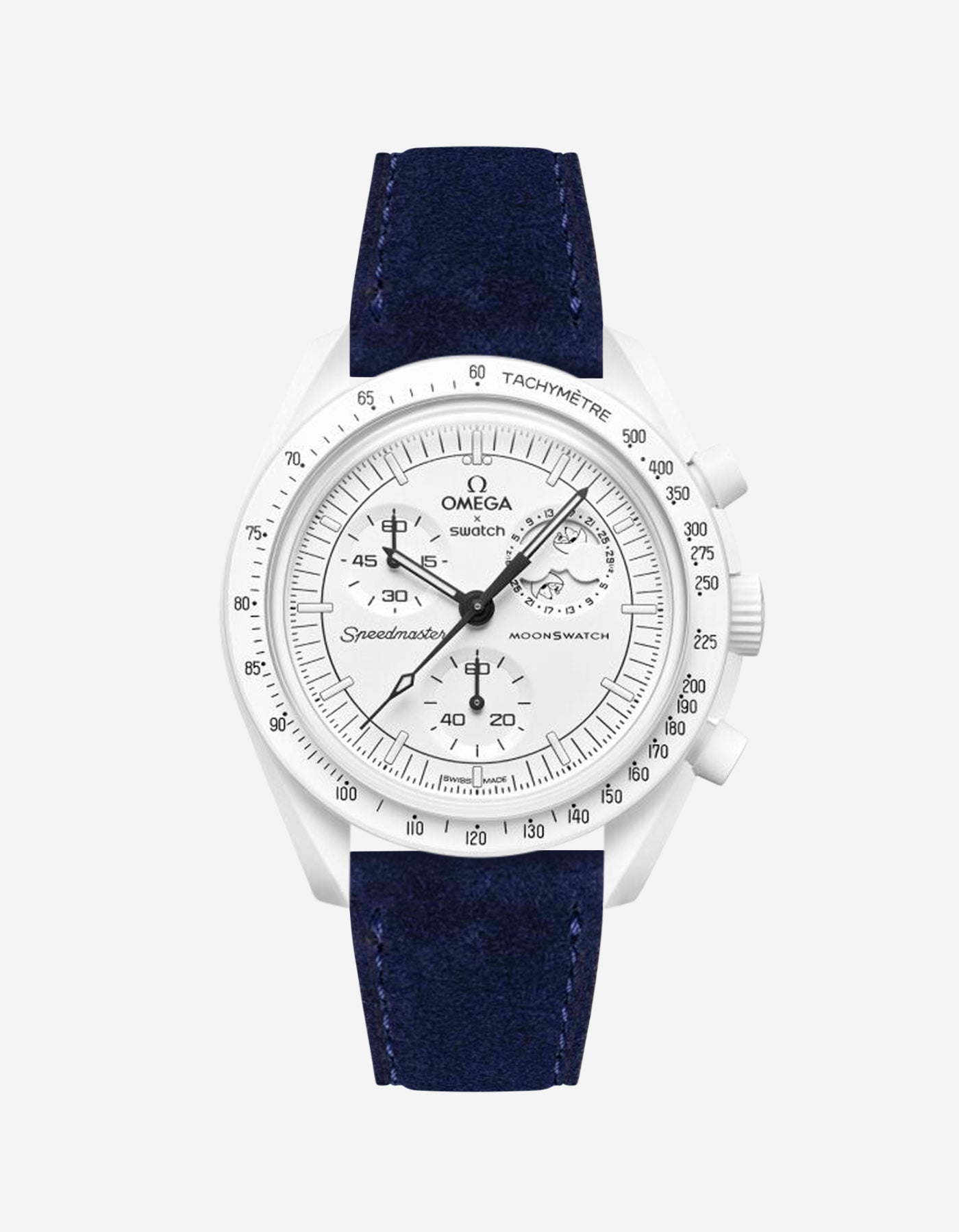 Omega X Swatch Mission to the Moonphase Full Moon Genuine Leather Watch Straps - Replacement Band for Moon Watch - Perfect for Dress Watches, Casual Wear & Space-Themed Collections
