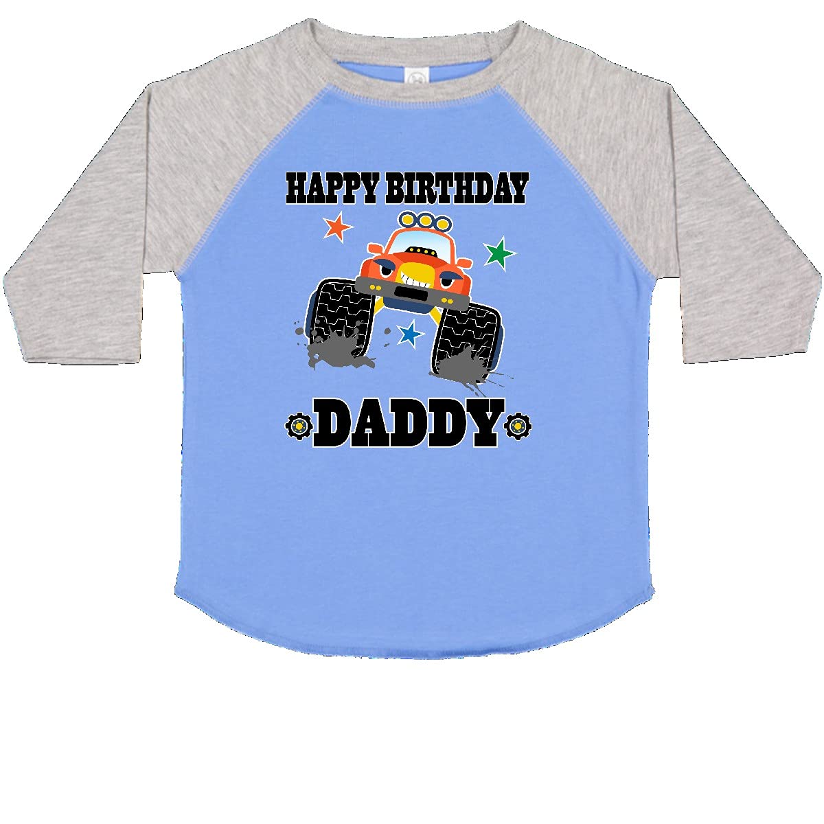 Inktastic Happy Birthday Daddy Monster Truck Toddler T-Shirt - Cute Graphic Tee for Boys & Girls - Perfect for Birthday Parties & Father's Day Gifts
