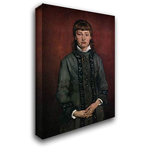 Wilhelm Trubner Girl with Folded Hands 18x24 Gallery Wrapped Canvas Art Print - Stretched Ready to Hang Wall Decor for Living Room, Bedroom & Office