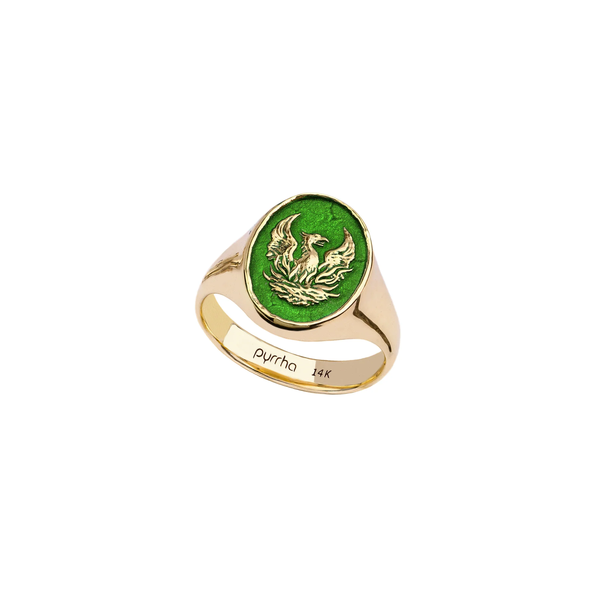 14K Gold Signet Ring - Fire Within True Colors Collection | Elegant Jewelry for Men & Women | Perfect for Weddings, Anniversaries & Special Occasions