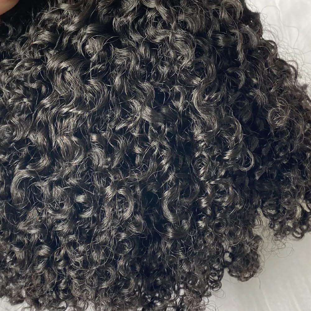 100% Human Hair Extensions for Black Women - Hesperis Afro Kinky Curly Bulk Hair (2 Bundles 200g, 22 Inch) | No Weft Braiding Hair | Natural Color | Perfect for Protective Styles, Box Braids & Twist Outs