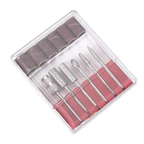6 Bits Professional Gel Polish Nail Drill Kit - Electric Rotary Manicure Tool with Multiple Grits for Salon & Home Use | Perfect for Nail Art, Acrylics & Pedicures