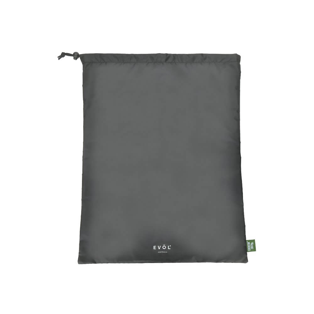 Eco-Friendly Recycled Travel Laundry Bag - Black | Washable & Durable for Camping, Gym & Business Trips | Sustainable Storage Solution
