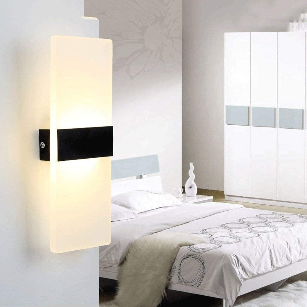 Modern Acrylic Wall Sconce with Wrought Iron Frame - LED Wall Lamp for Living Room, Bedroom, Study & Restaurant - Perfect for Ambient Lighting and Home Decor
