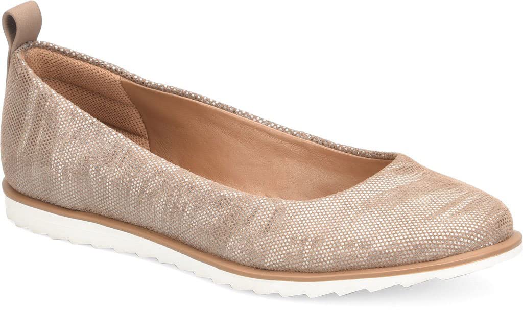 Comfortiva Ronah Women's Flats - Round Toe Microfiber Lined Leather Ballet Shoes with Sporty Sawtooth Sole | Perfect for Work, Travel & Casual Wear