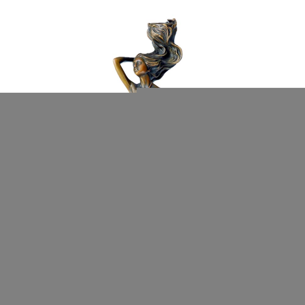 Elegant Bronze Female Statue Sculpture Candle Holder - Classic Home Decor Art Piece for Living Room, Bedroom & Dining Table Centerpiece