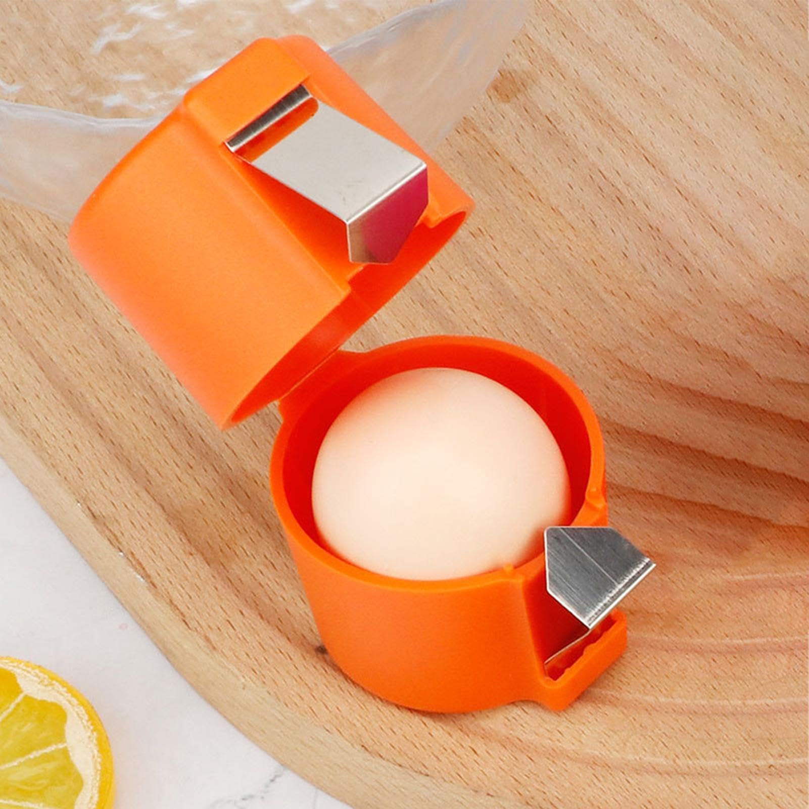Premium Stainless Steel Egg Cracker Tool - Handheld Egg Separator & Shell Cutter for Baking | Portable Egg Opener for Home, Dorm & Professional Kitchens | Perfect for Cracking Eggs for Cakes, Omelets & Breakfast Prep