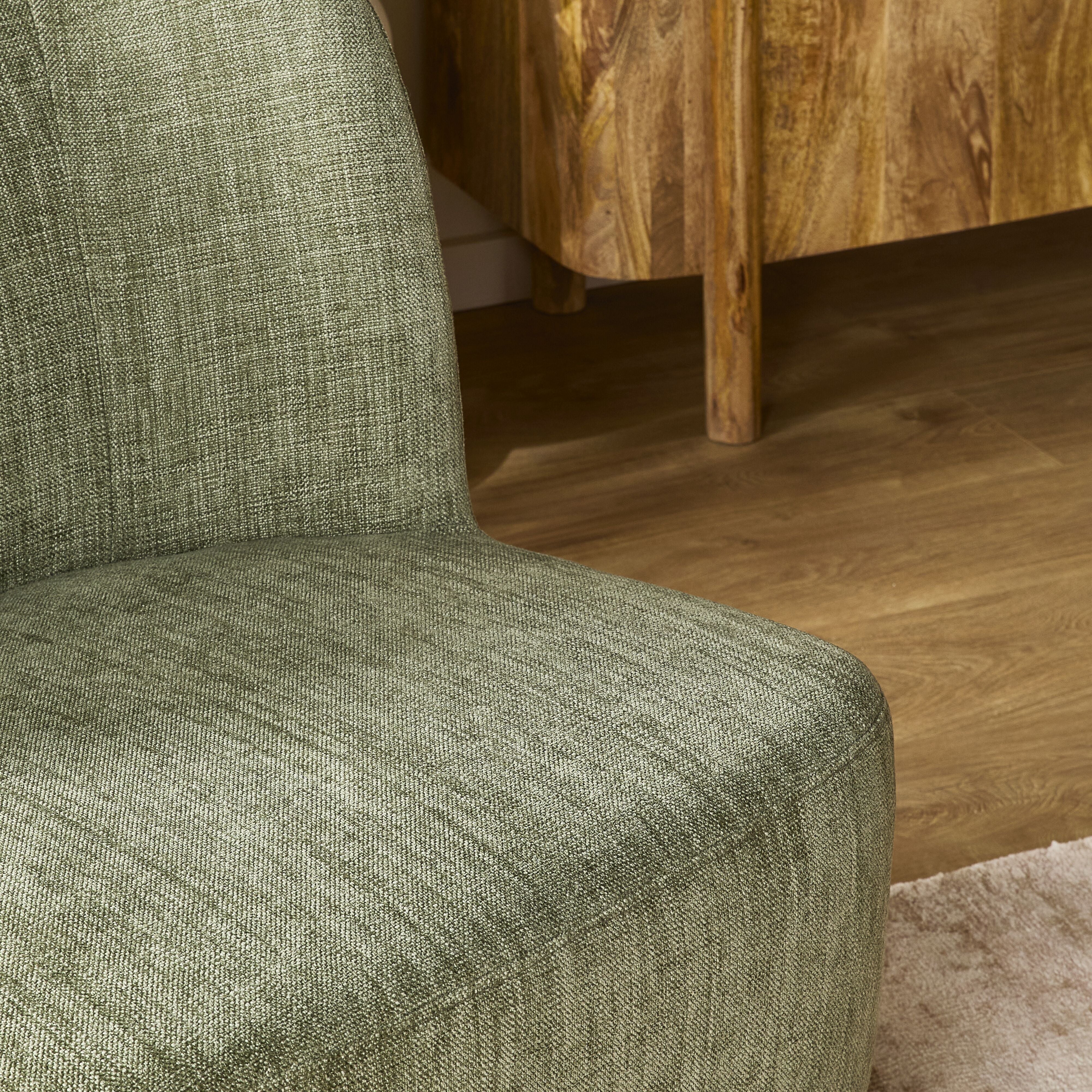 Amala Swivel Occasional Chair - Modern Fern Green Woven Fabric Accent Chair for Living Room, Bedroom, or Office - Perfect for Reading Nook, Lounge Area & Home Decor