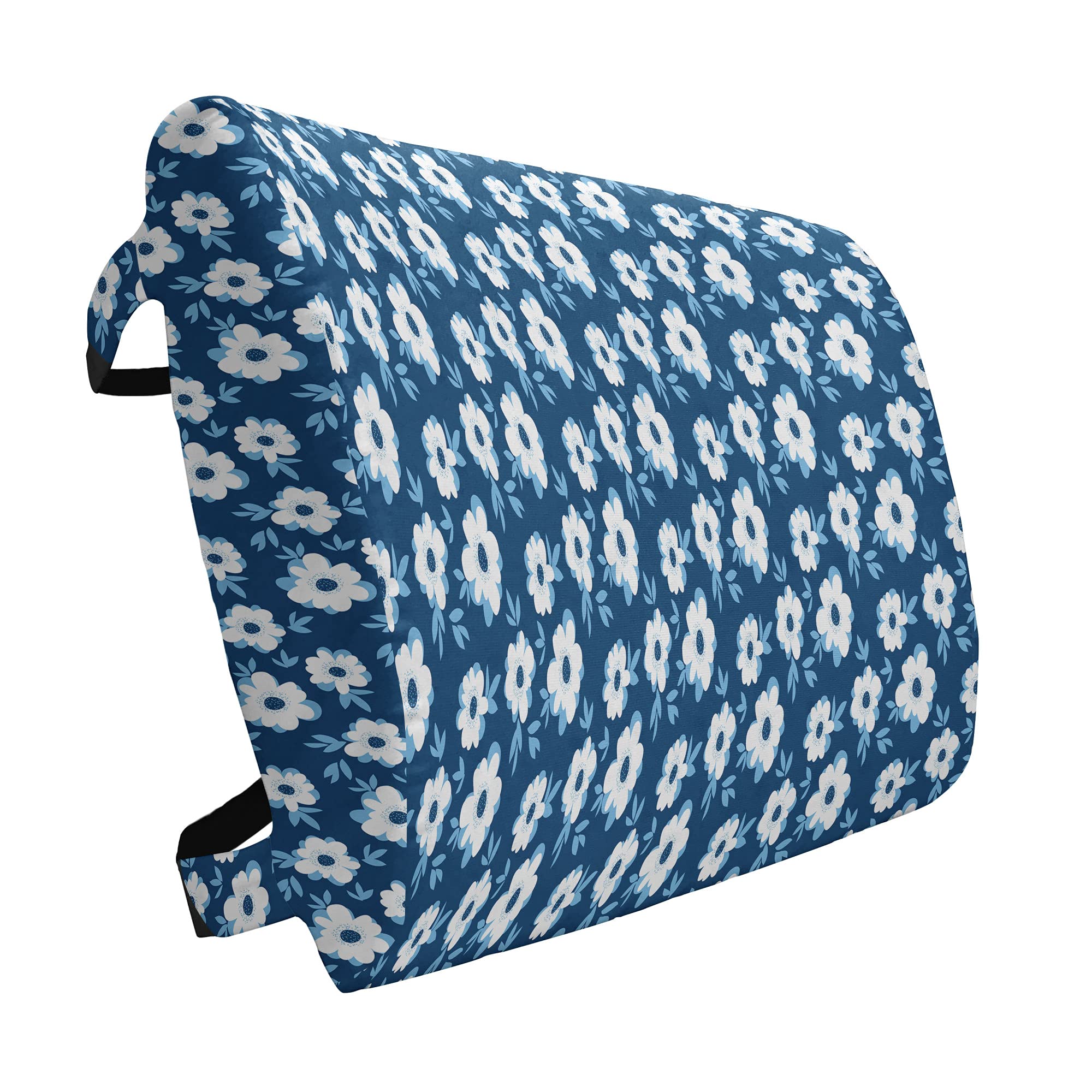 Ambesonne Floral Lumbar Support Pillow - Daisy Blossom Botany Print, High Density Foam for Office Chair & Car Seat (14