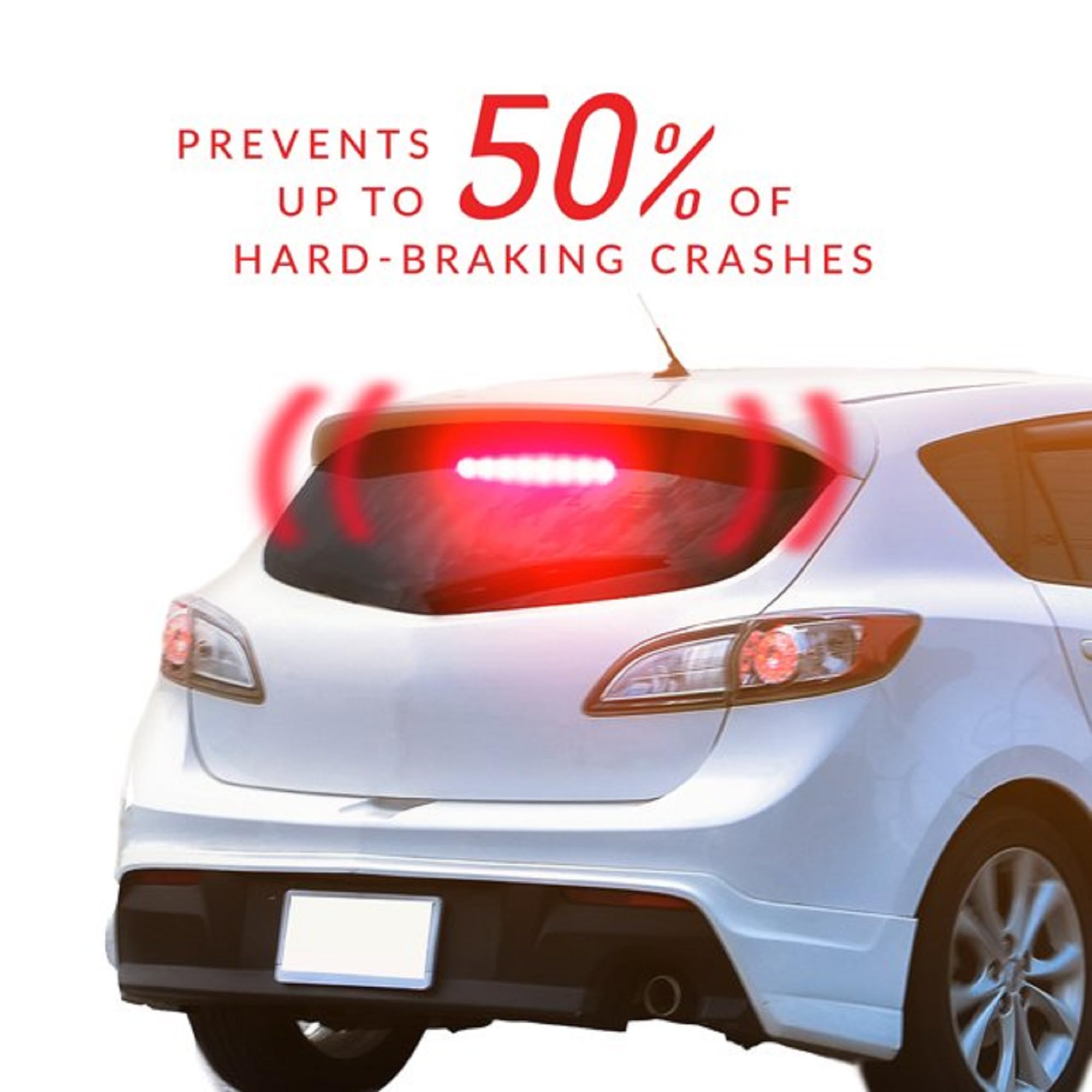 Maxsa Braking Bar - Wireless Ultra-Bright LED Brake Light with Built-in Accelerometer | Universal Fit for Cars & Trucks | Prevent Rear-End Collisions | Perfect for Night Driving & Heavy Traffic