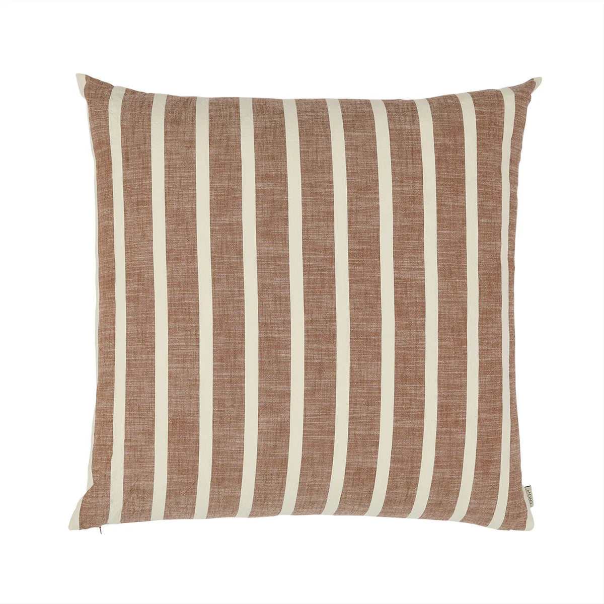 OYOY Kara Square Floor Cushion Cover 30x30 Inches (78x78cm) - Soft Bohemian Pillow Case for Living Room, Nursery, or Bedroom - Sienna Brown Home Decor
