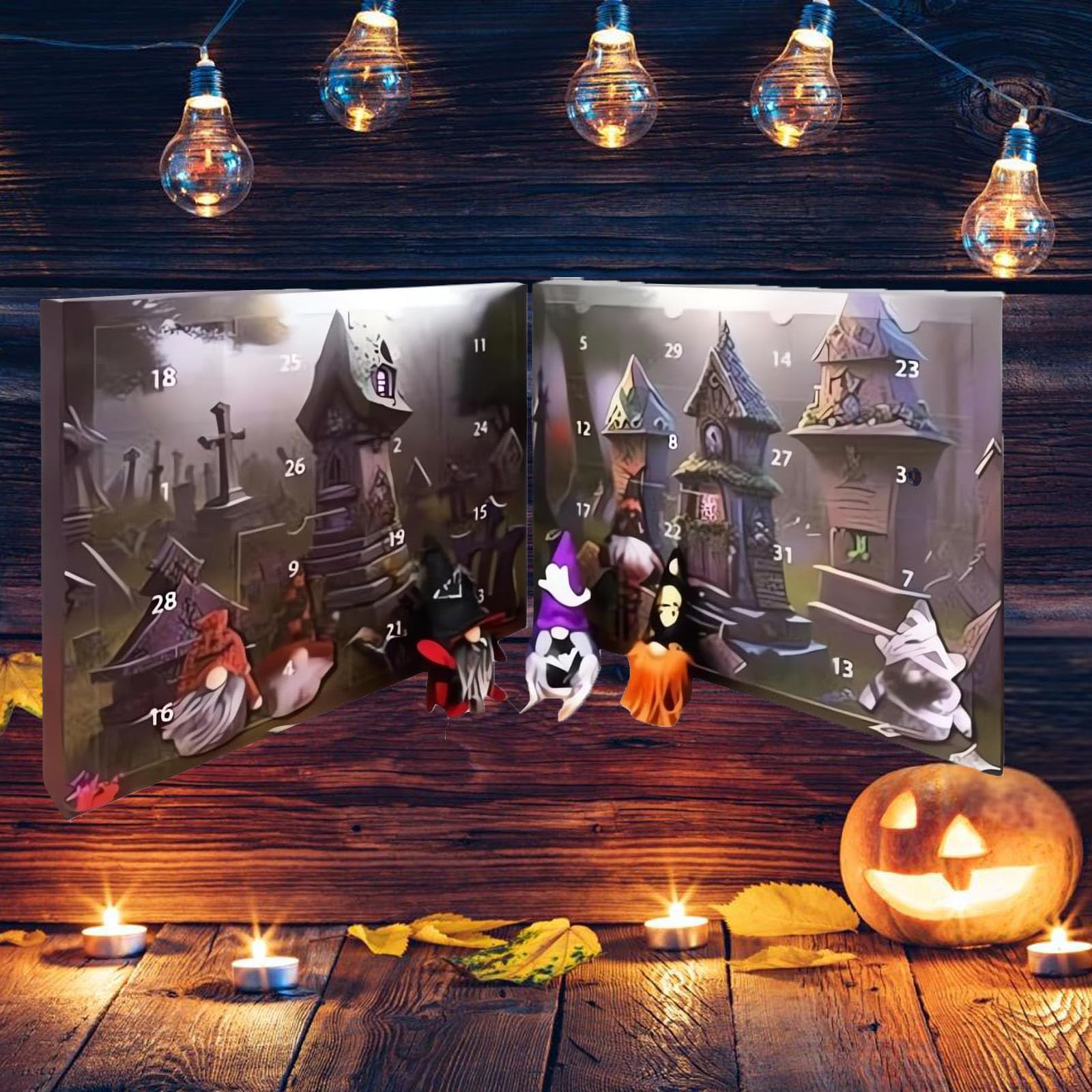 2024 Halloween Gnome Advent Calendar - 31 Collectible Dolls Countdown Calendar for Halloween Decorations | Perfect for Home, Party & Gift Giving