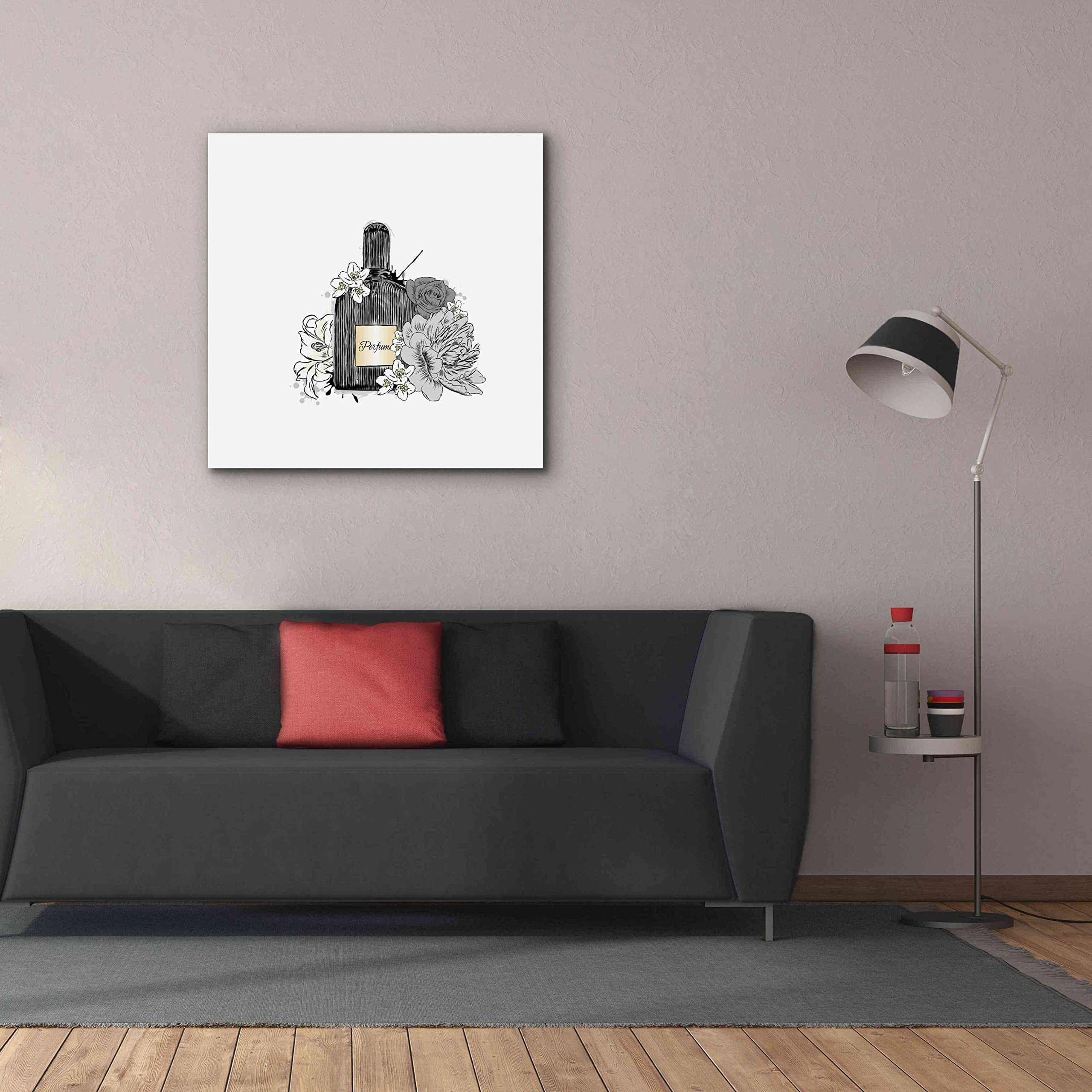 Incado Epic Graffiti 'Perfume IV' Giclee Canvas Wall Art - 37x37 Inches Modern Home Decor for Living Room, Bedroom & Office