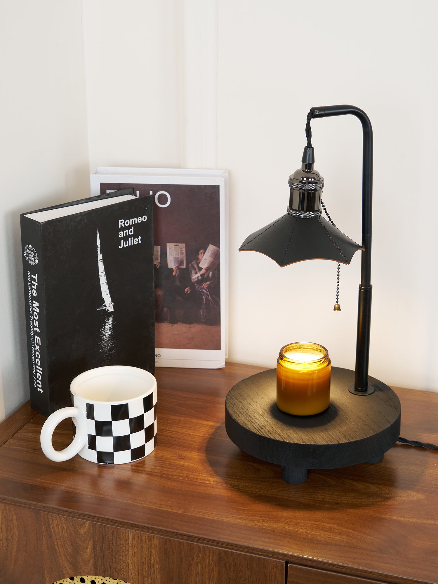 Modern Wooden Stool Table Lamp with USB Charging - Handcrafted Cordero Design for Bedroom, Living Room & Office Decor - Perfect Nightstand Lamp with Warm Ambient Lighting