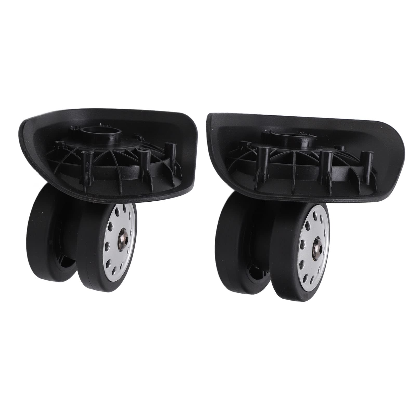 Alomejor A88 Replacement Luggage Wheels - 1 Pair Large Porous Suitcase Casters for Travel Bags (Black) | Durable Spinner Wheels for Smooth Airport Maneuvering & Heavy Duty Luggage Repair