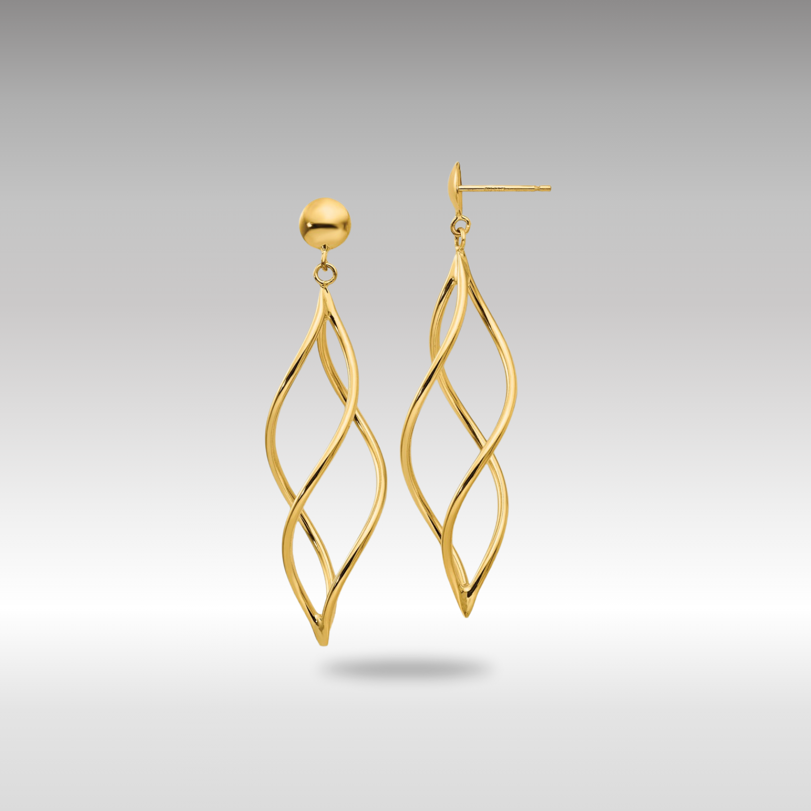 Elegant Gold Curved Tube Dangle Earrings for Women - Fashion Statement Jewelry (Model E965) | Perfect for Parties, Weddings & Evening Events