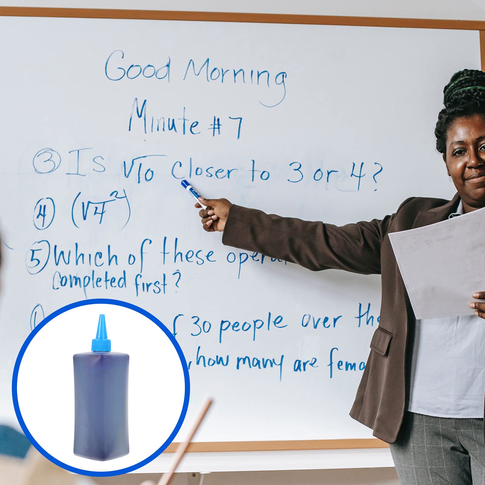 TOYANDONA Blue Whiteboard Marker Refill Ink - 500ML Bottle for Blackboard & Office Supplies - Ideal for Teachers, Students & Office Use