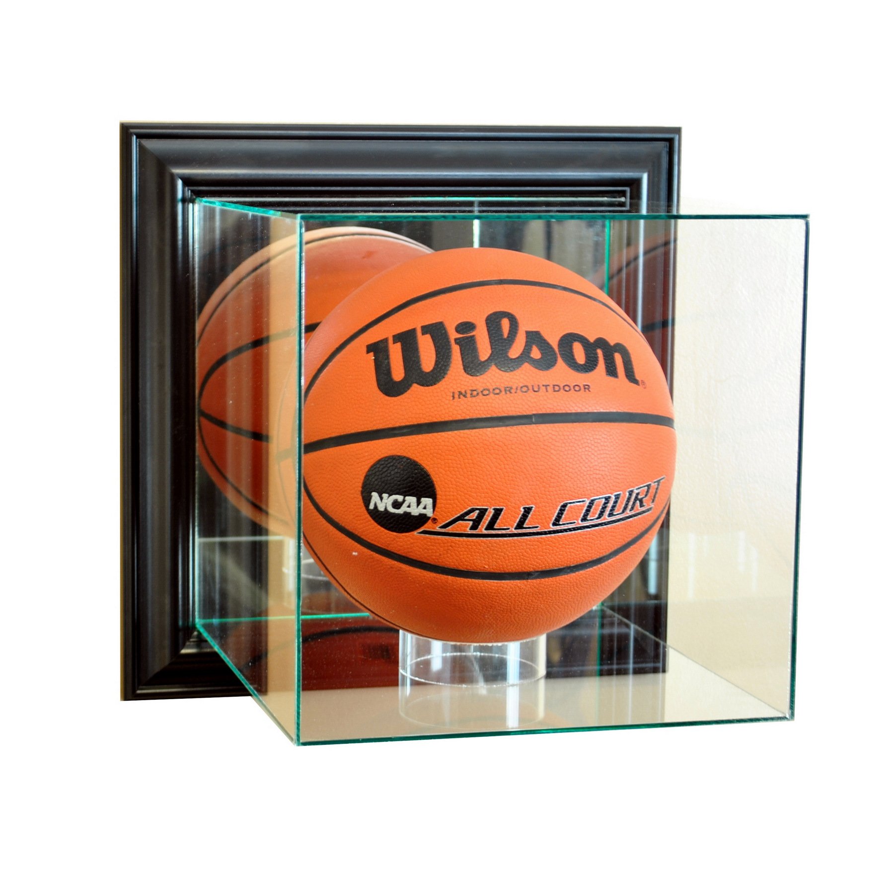 NBA Wall Mounted Basketball Display Case - Premium Glass Showcase for Collectibles & Memorabilia - Perfect for Home, Office, or Sports Fan Cave Decor