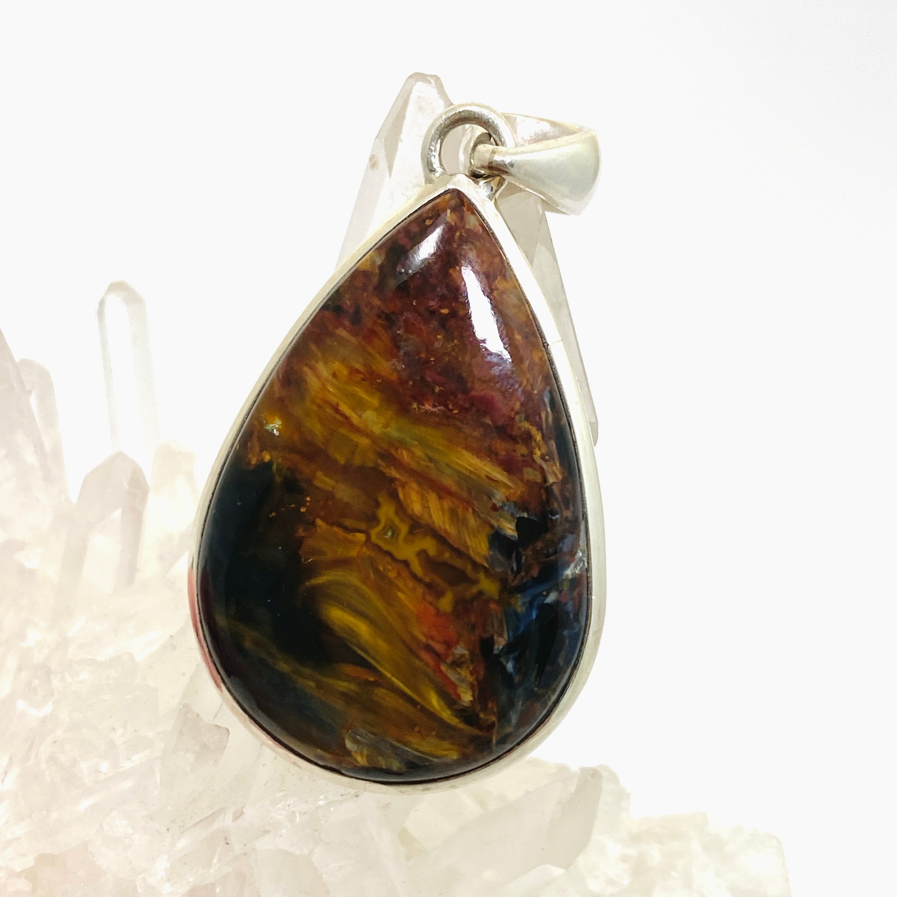 Natural Pietersite Teardrop Cabochon Pendant - Handmade Jewelry PPGJ1062 for Women, Gift for Her, Healing Crystal Necklace - Perfect for Meditation, Yoga & Spiritual Healing