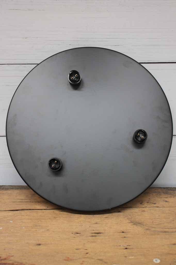 Black Flush Mount Ceiling Light Fixture - 3-Light Modern Chandelier for Dining Room, Bedroom, or Hallway Lighting